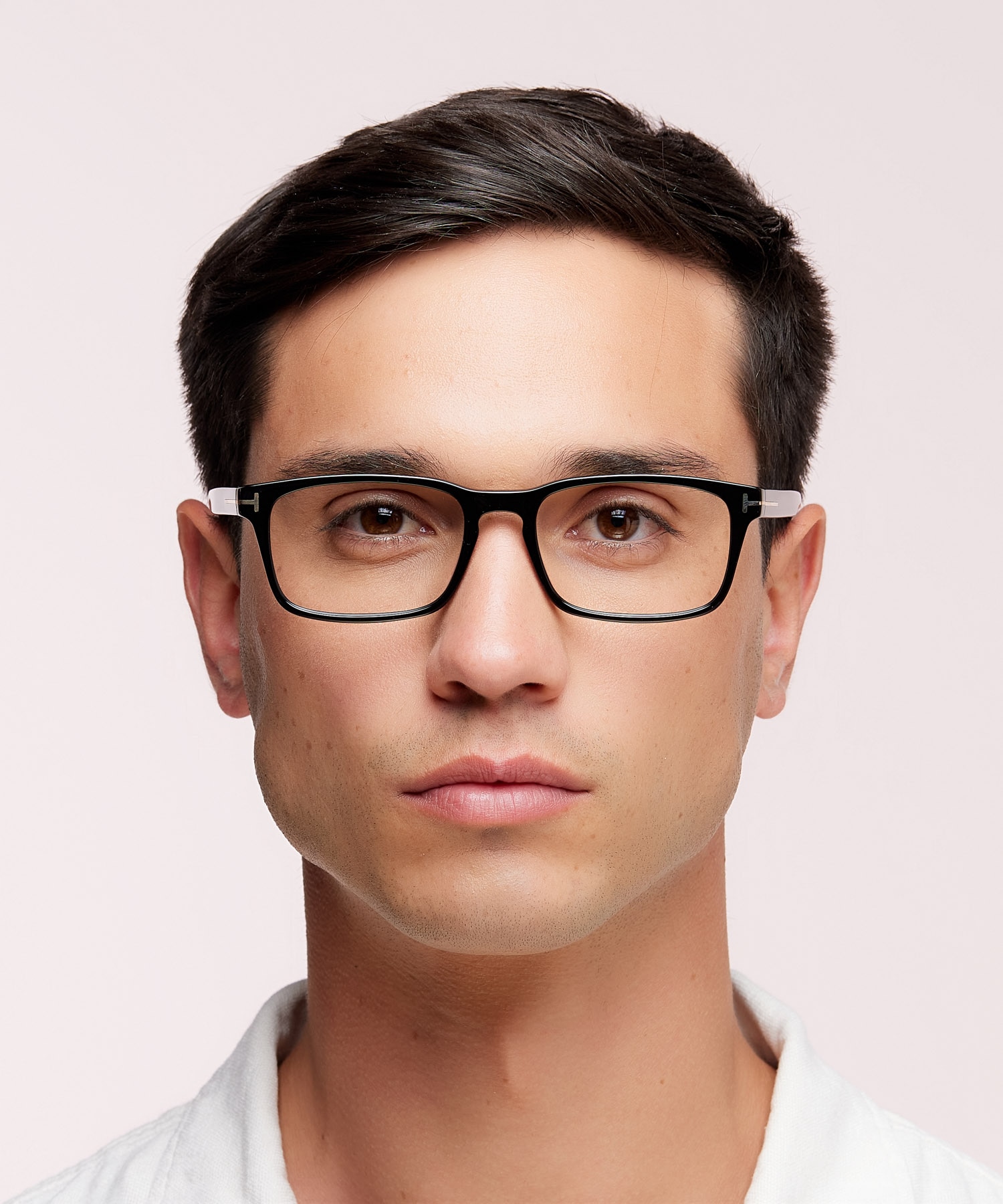 FT5938-B Black Shiny AcetateEyeglass Frames for Men for Glasses Direct