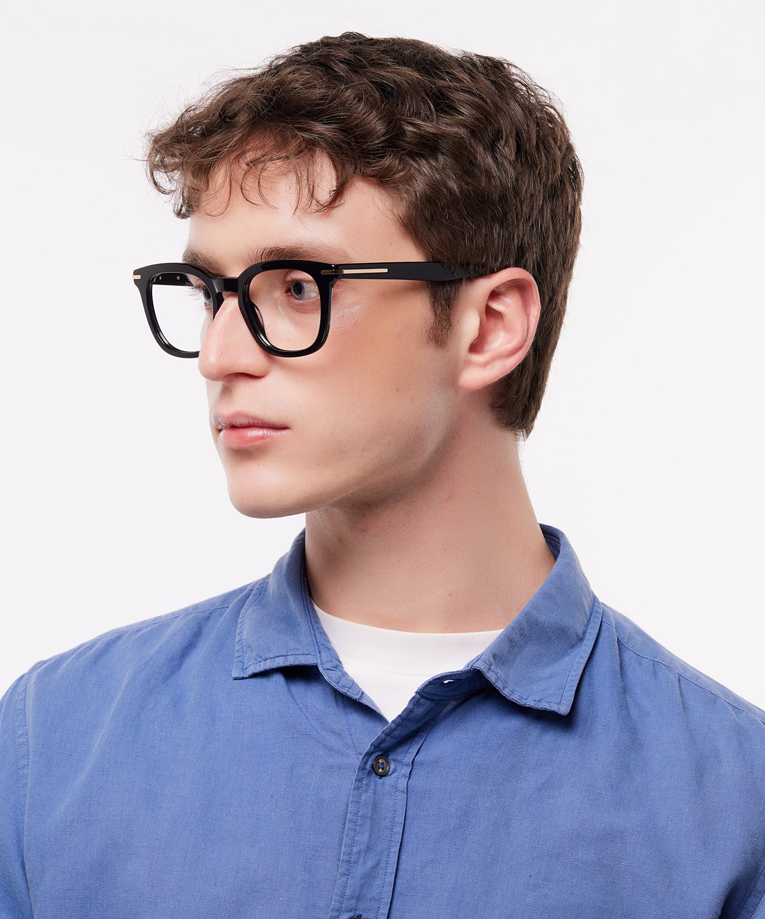 Kew Black AcetateEyeglass Frames for Men for Glasses Direct