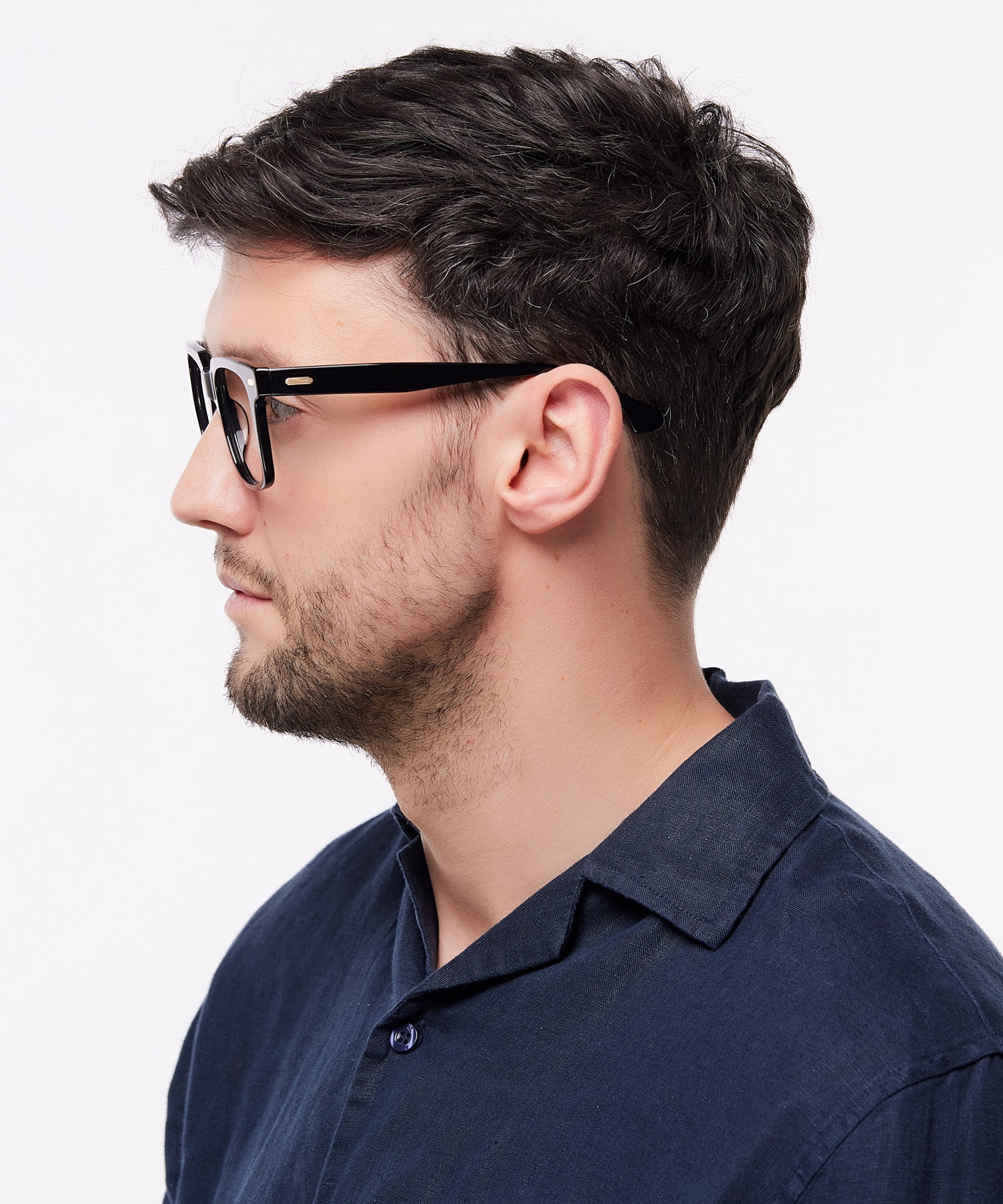 Kavon Black AcetateEyeglass Frames for Men for Glasses Direct