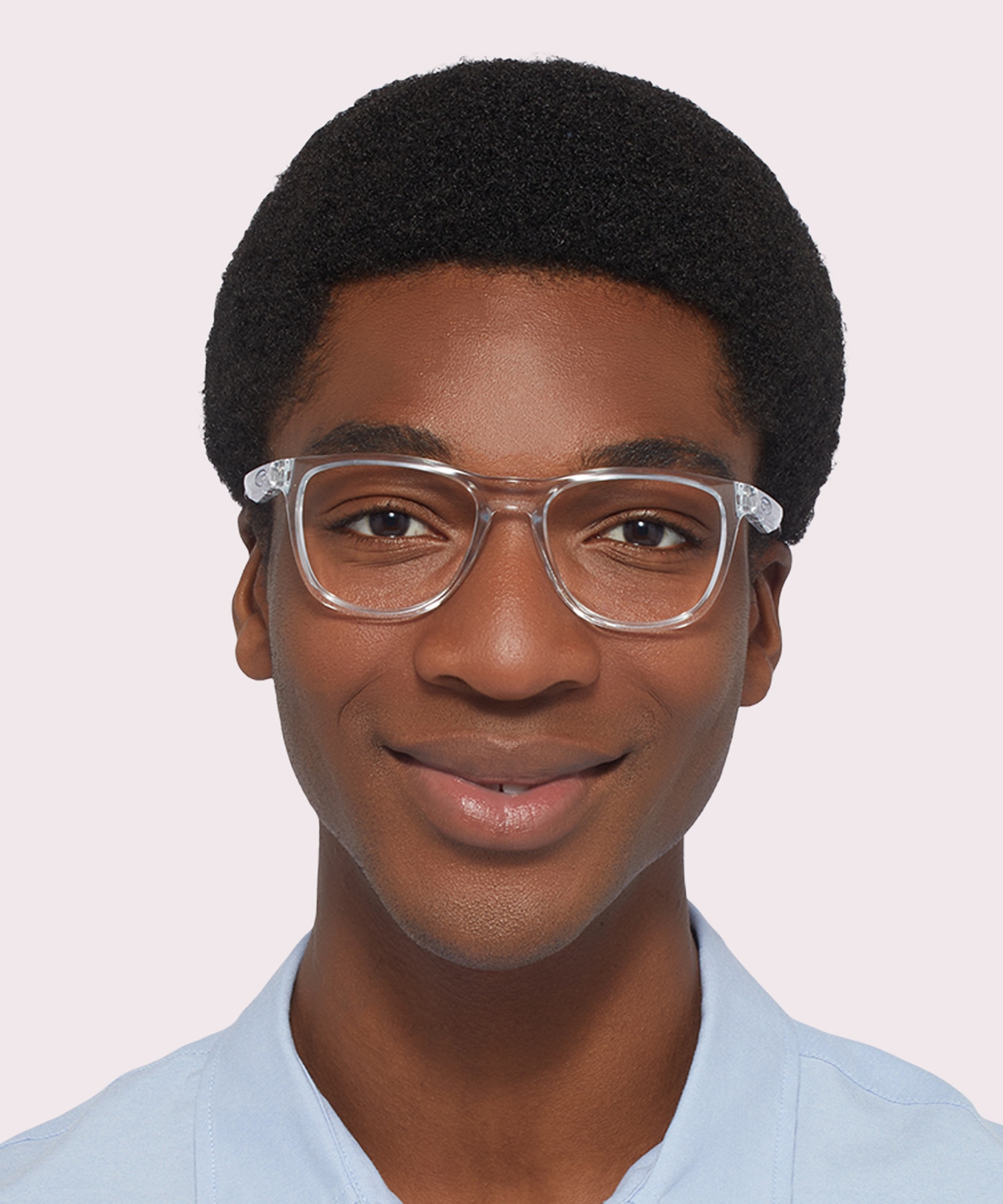 Trillbe™ X Polished Clear PlasticSunglass Frames for Men for Glasses Direct