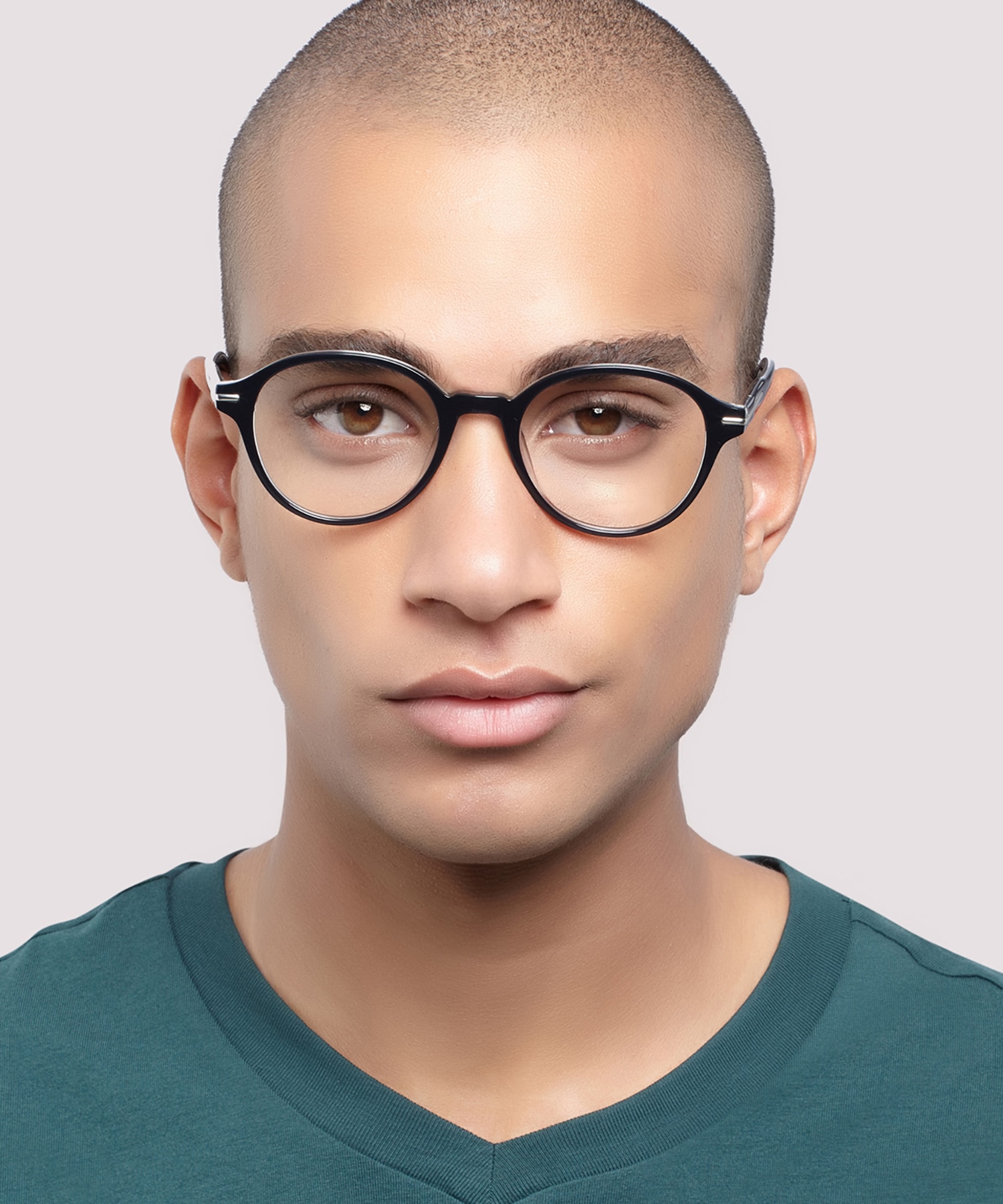 Canary Shiny Black Crystal AcetateEyeglass Frames for Men for Glasses Direct