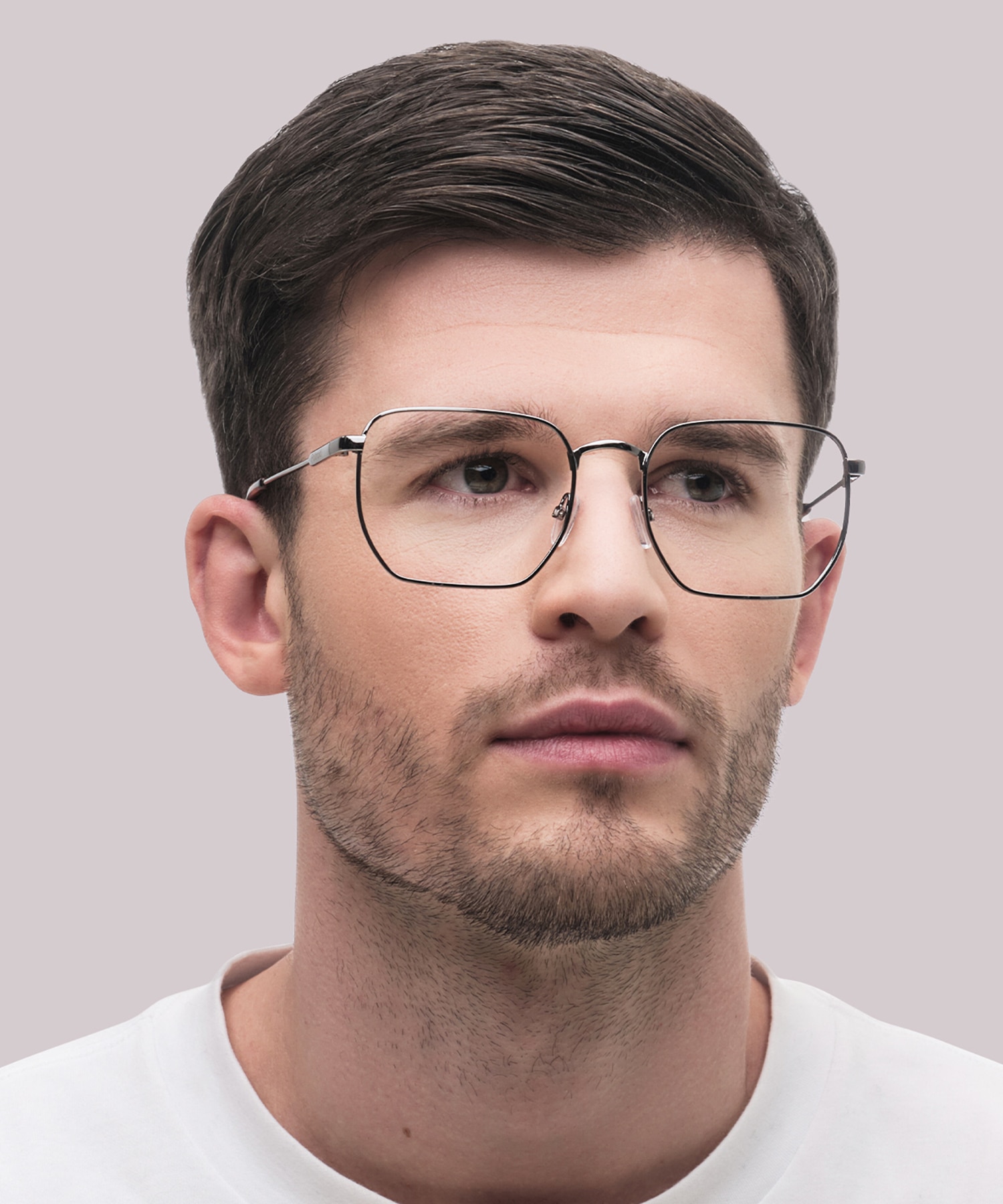 PLD D485 Silver MetalEyeglass Frames for Men for Glasses Direct