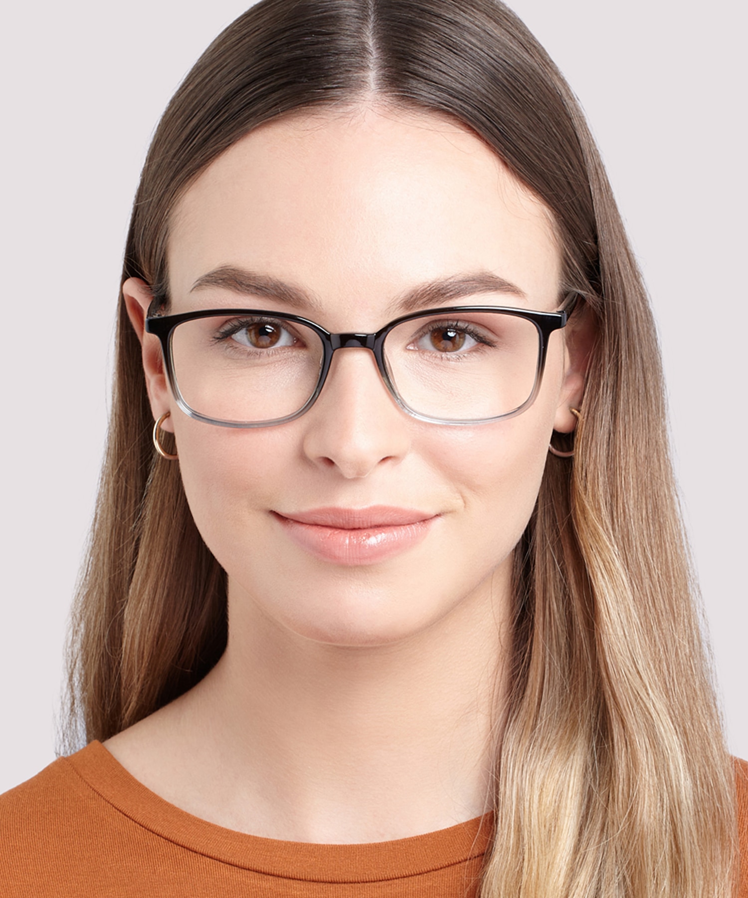 Ashlyn Gradient Grey PlasticEyeglass Frames for Women for Glasses Direct