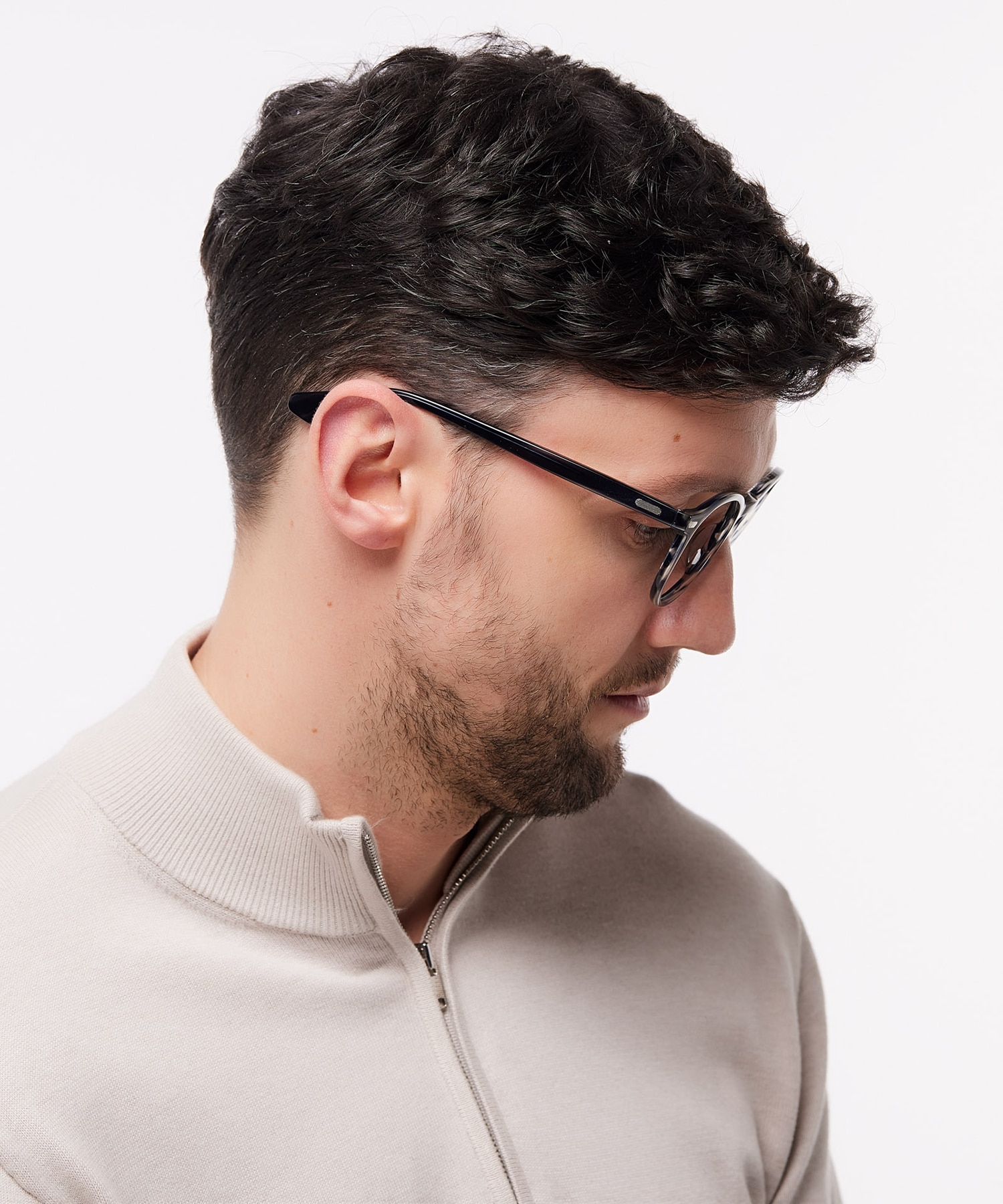 Kian Horn Blue Grey AcetateEyeglass Frames for Men for Glasses Direct