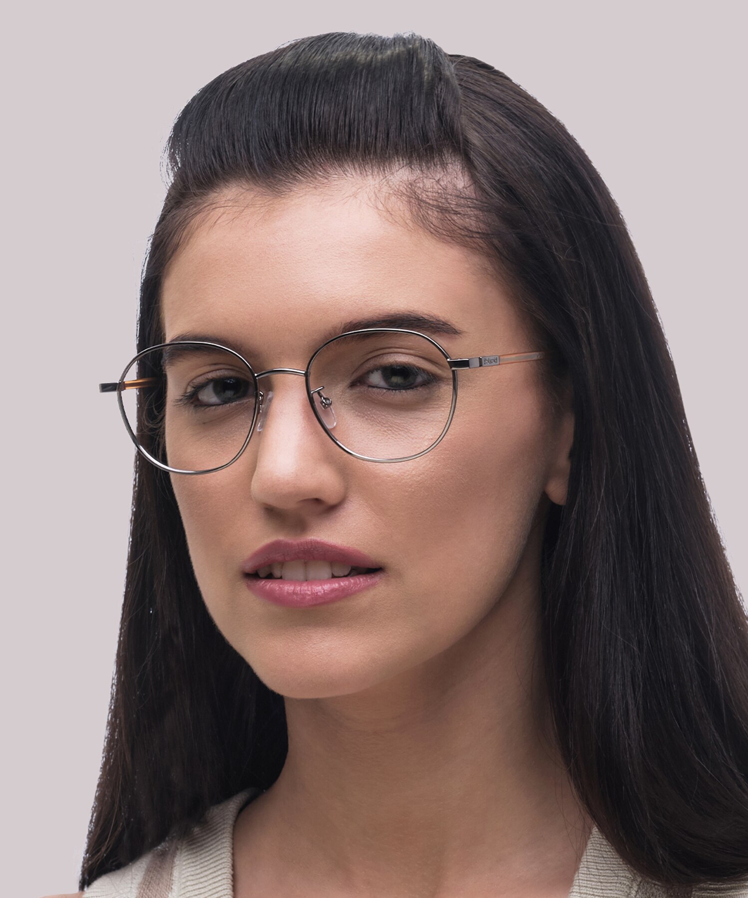 PLD D456/G Silver Shiny MetalEyeglass Frames for Women for Glasses Direct