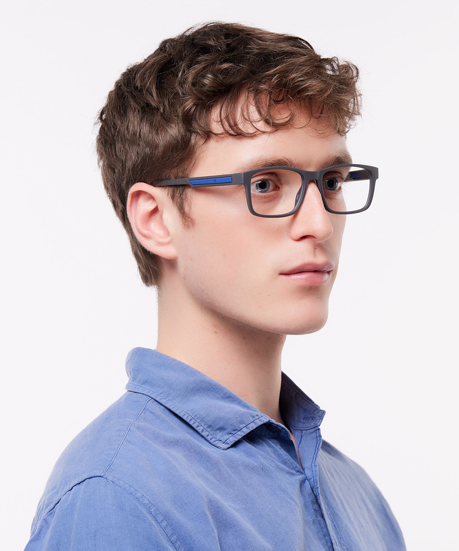 TH 2091 Silver PlasticEyeglass Frames for Men for Glasses Direct