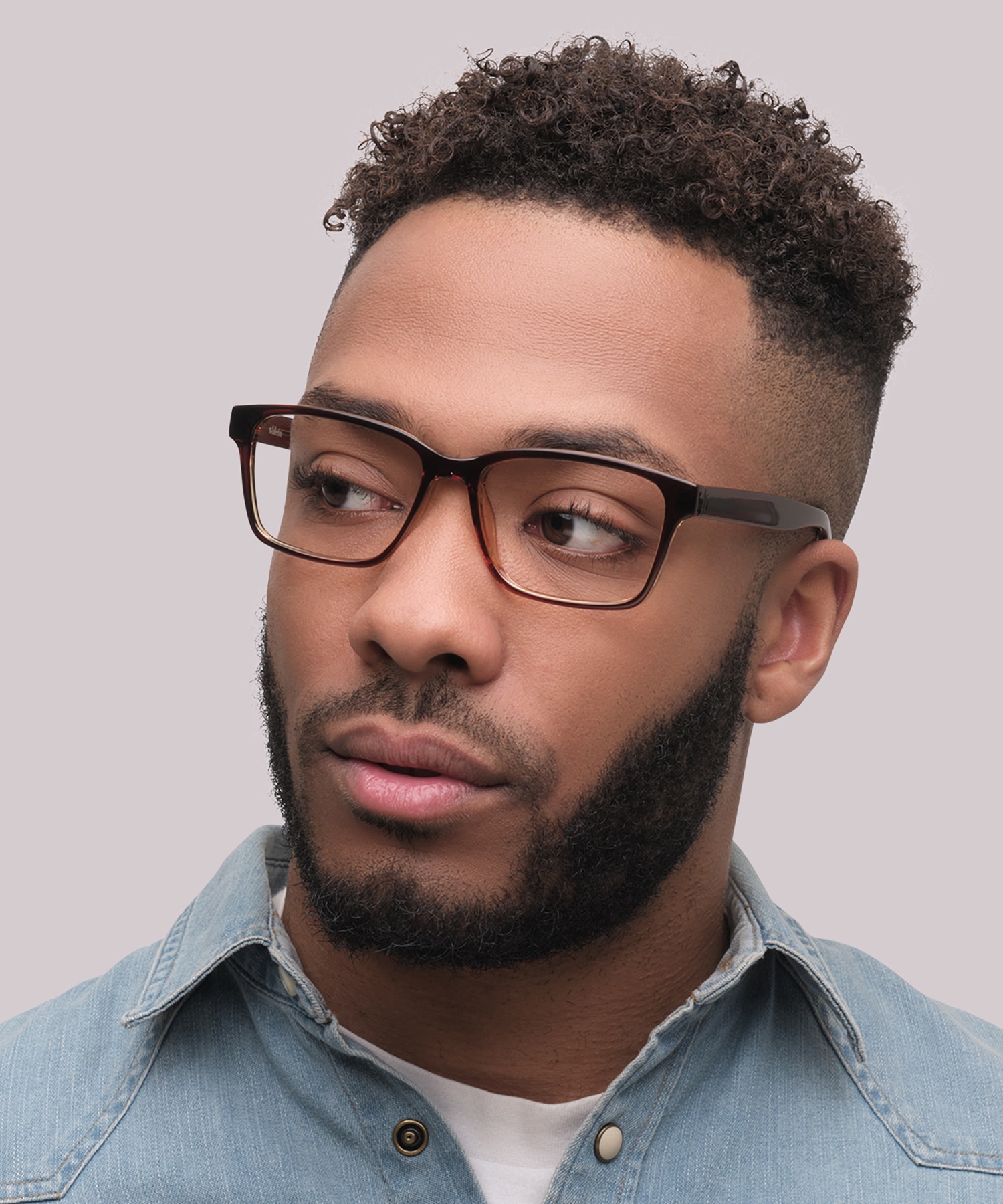 Harry Bi Layer Brown PlasticEyeglass Frames for Men for Glasses Direct
