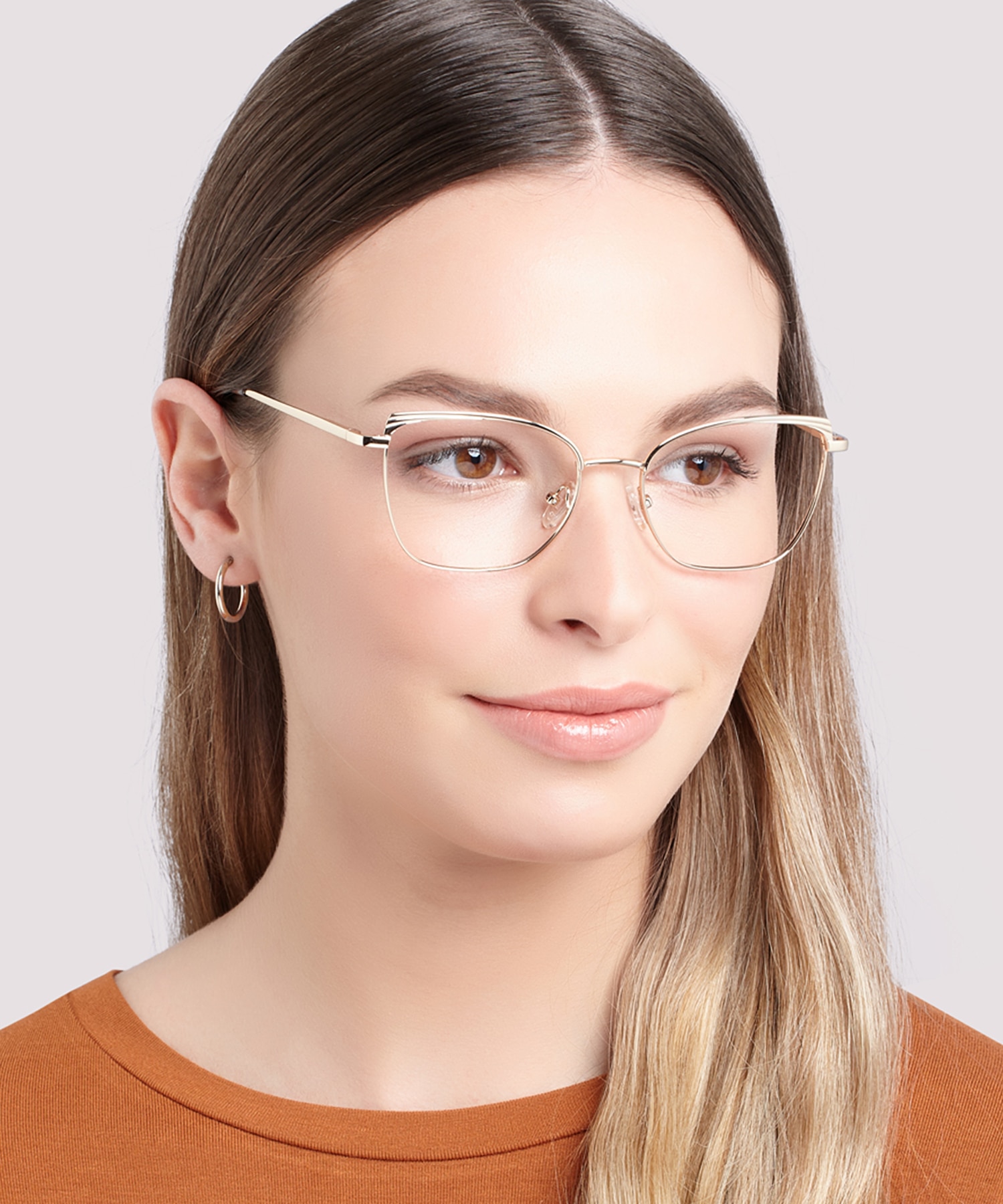 Angelica Gold MetalEyeglass Frames for Women for Glasses Direct