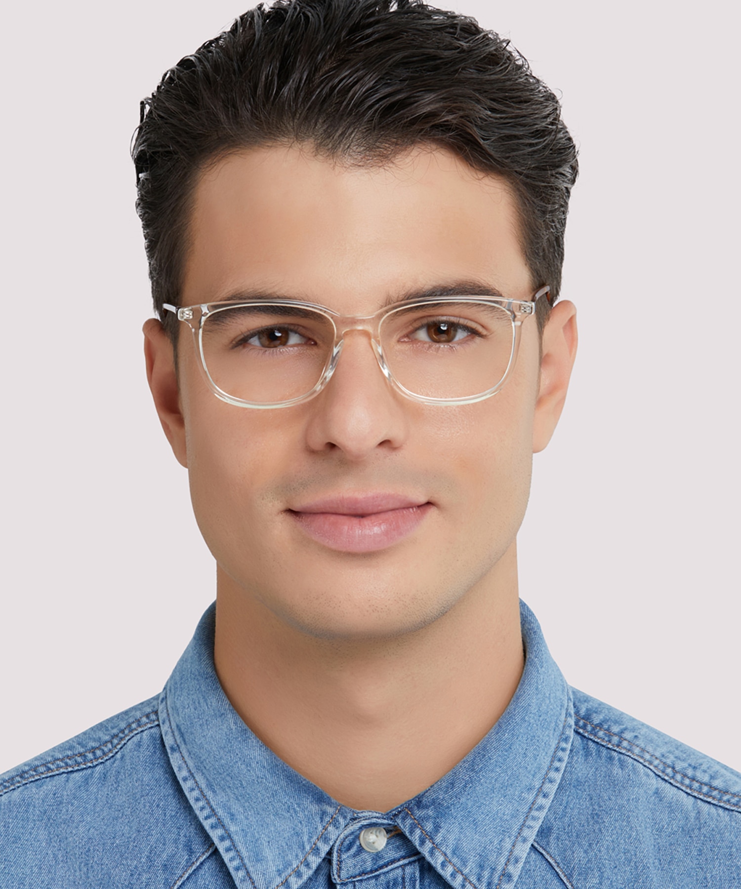 Lucas Clear & Brown AcetateEyeglass Frames for Men for Glasses Direct
