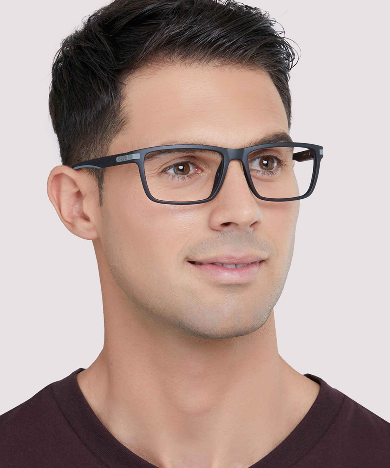 PLD D354 Black PlasticEyeglass Frames for Men for Glasses Direct