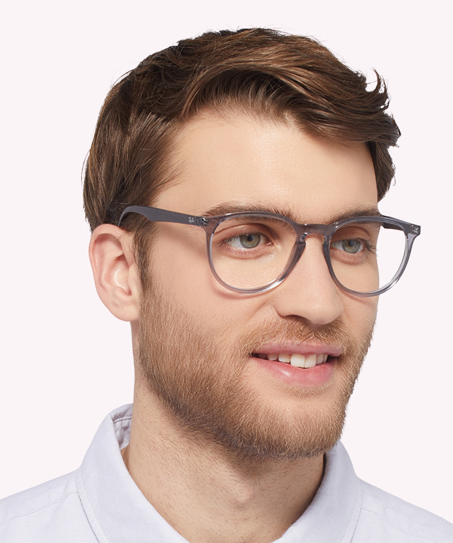 RB7046 Transparent Grey PlasticEyeglass Frames for Men for Glasses Direct