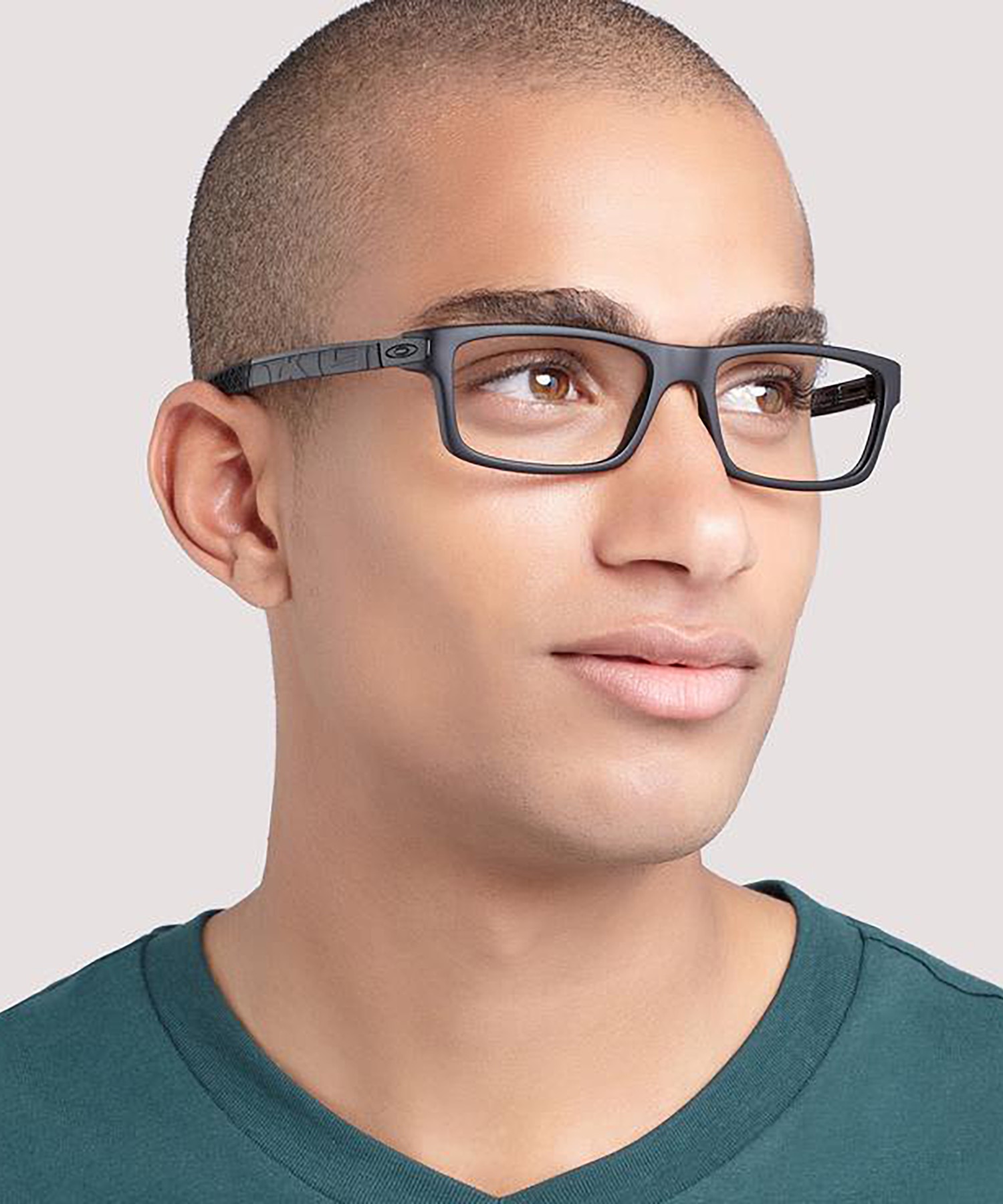 Currency™ Satin Black PlasticEyeglass Frames for Men for Glasses Direct