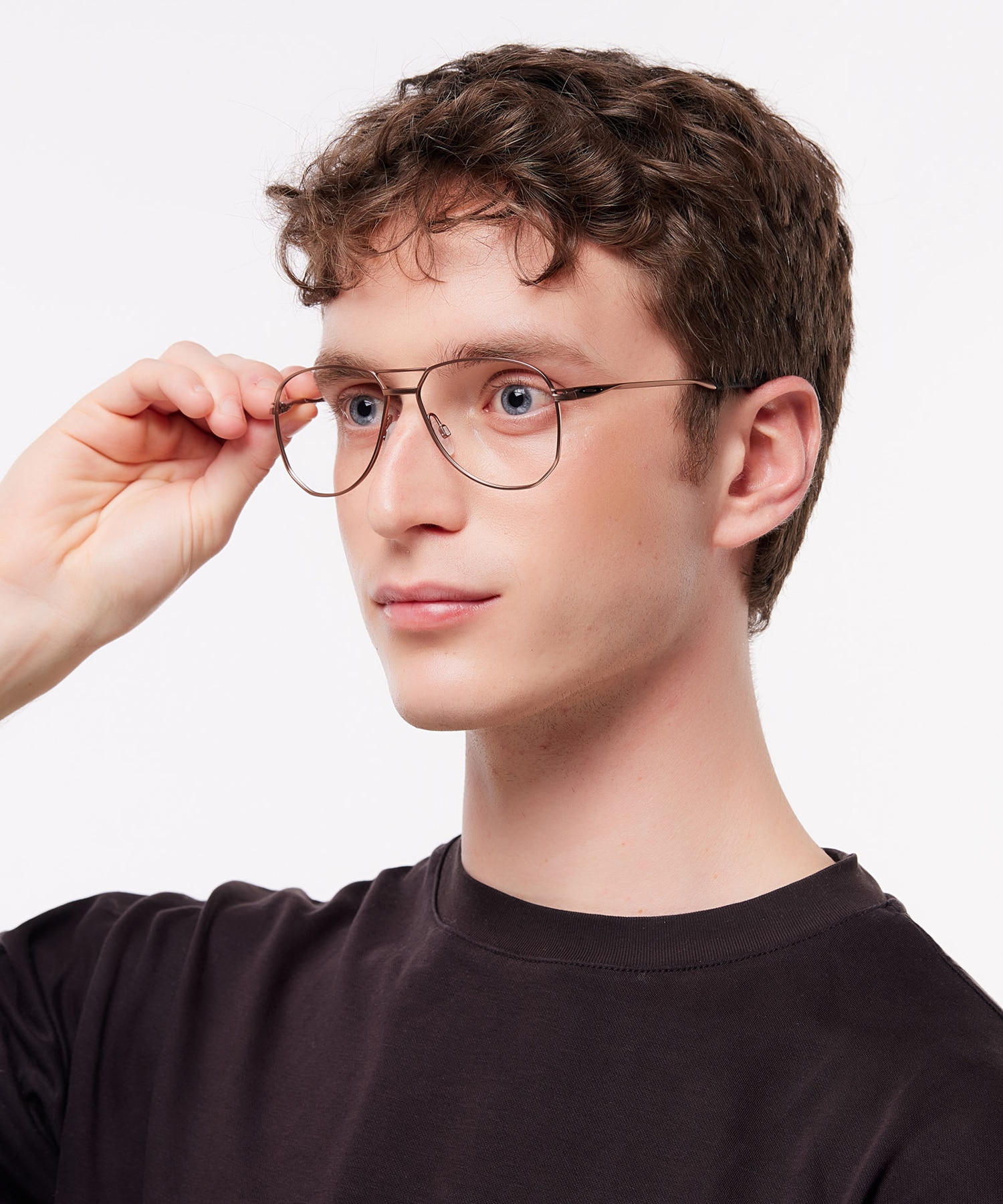 Contrail TI Satin Rose Gold TitaniumEyeglass Frames for Men for Glasses Direct