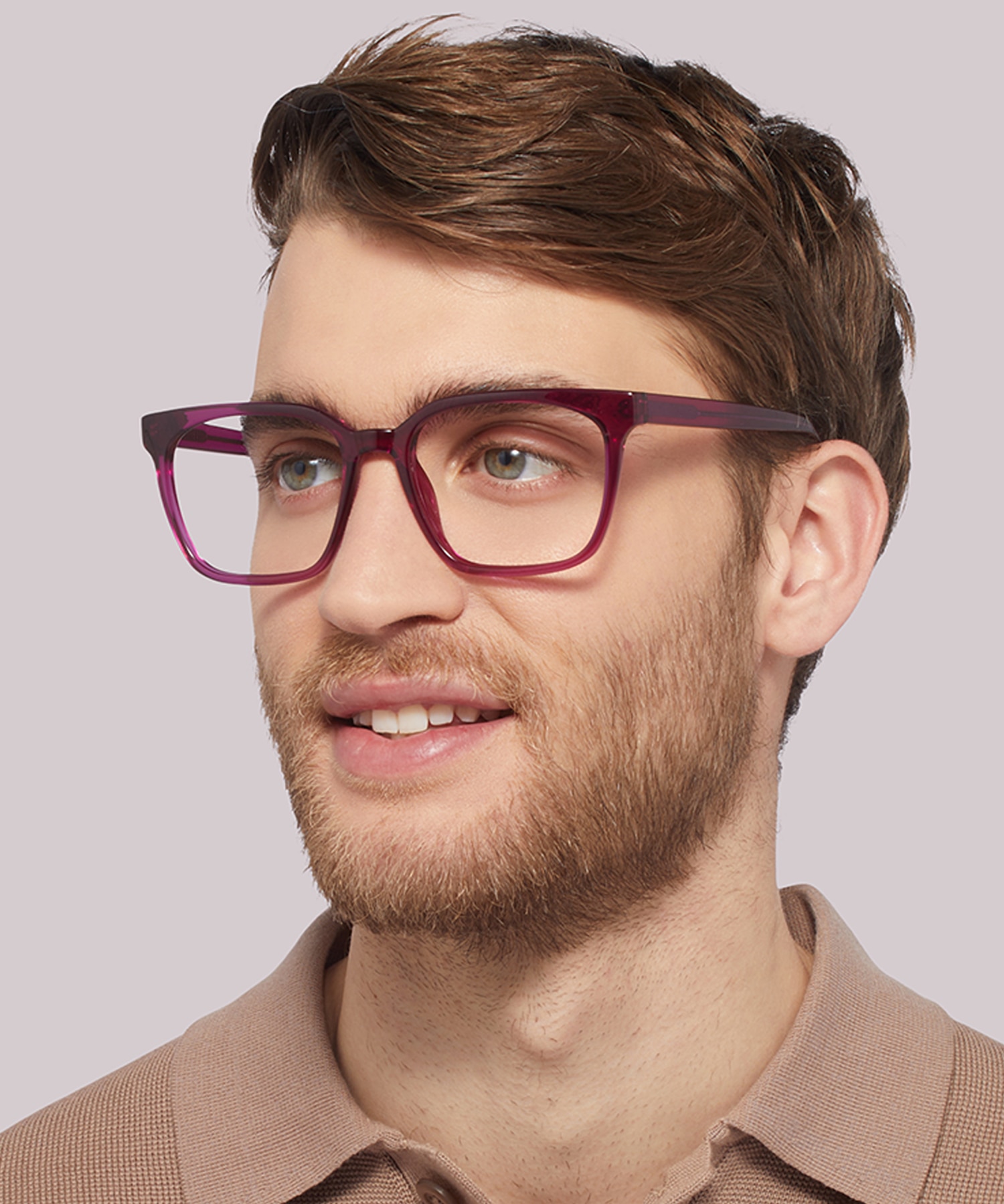 Gian Crystal Pink PlasticEyeglass Frames for Men for Glasses Direct