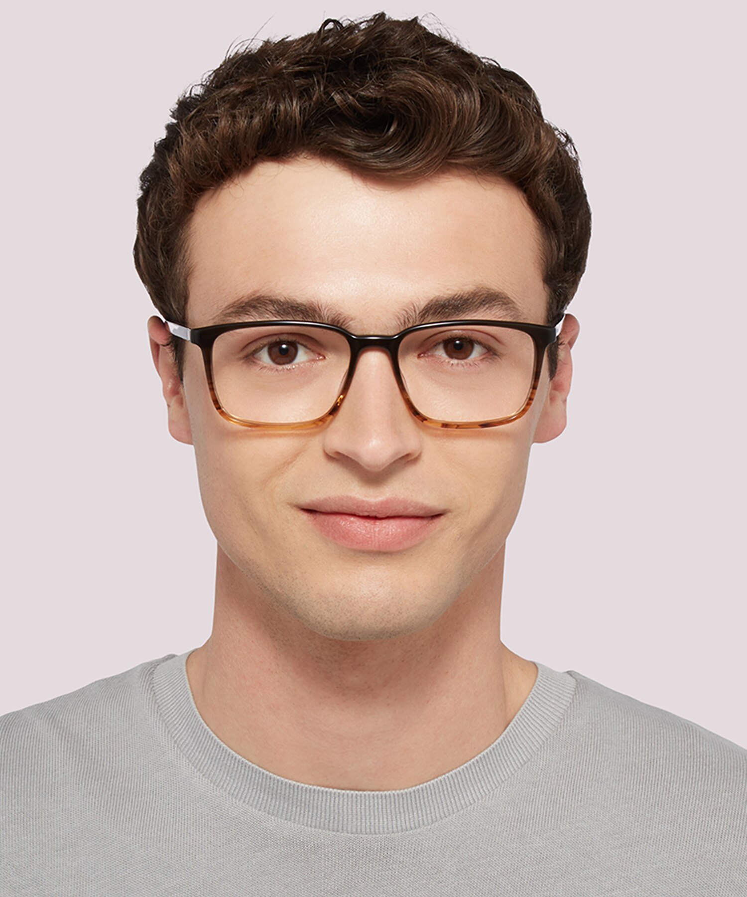 BOSS 1436 Brown Shiny AcetateEyeglass Frames for Men for Glasses Direct