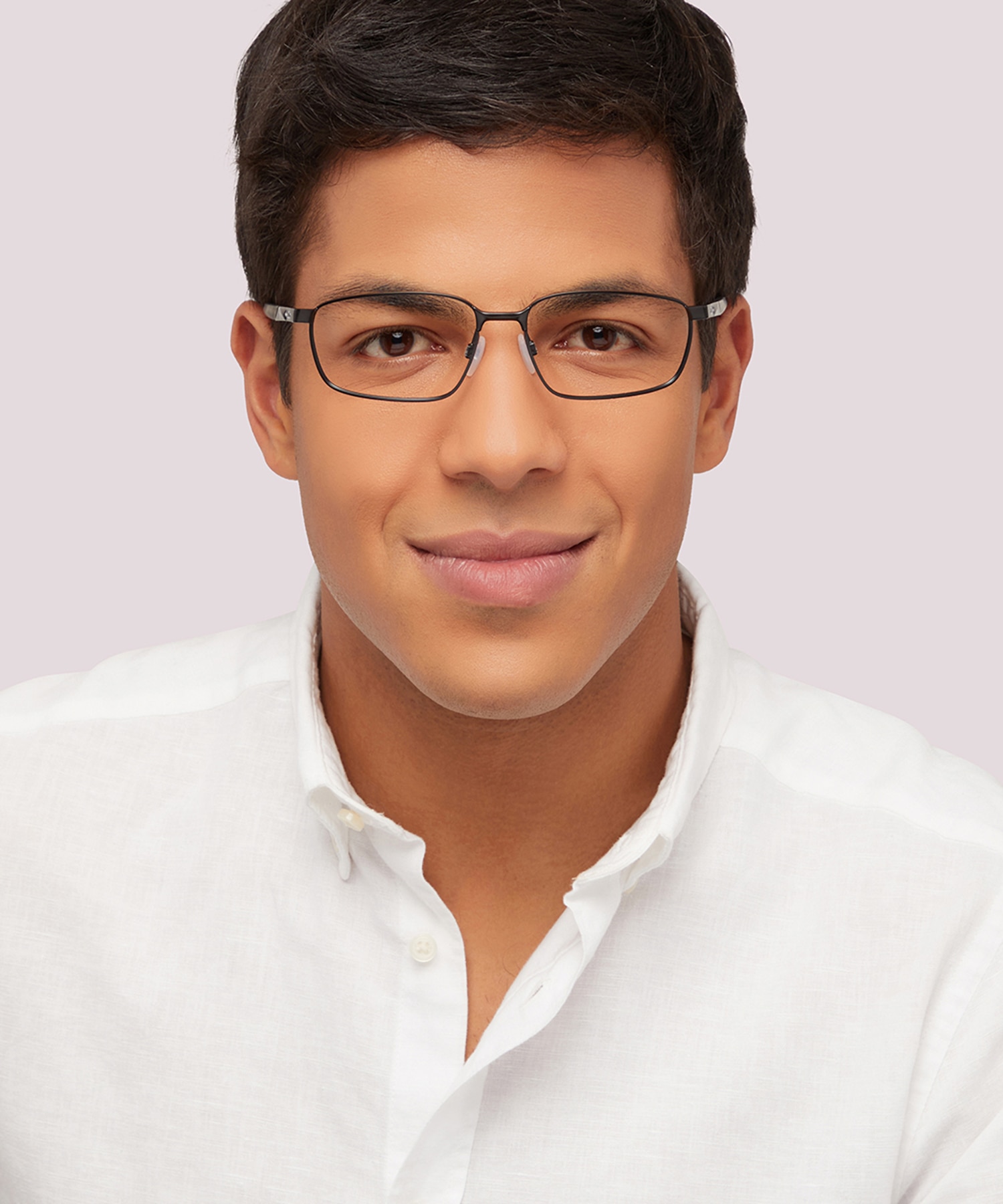 Extender Satin Black MetalEyeglass Frames for Men for Glasses Direct