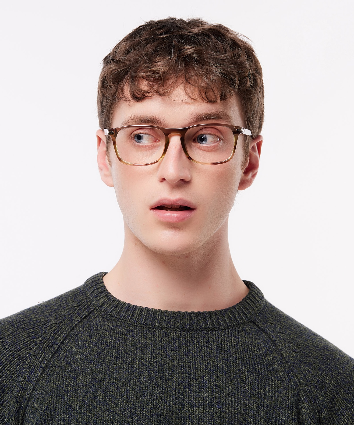 PO3344V Striped Brown AcetateSunglass Frames for Men for Glasses Direct