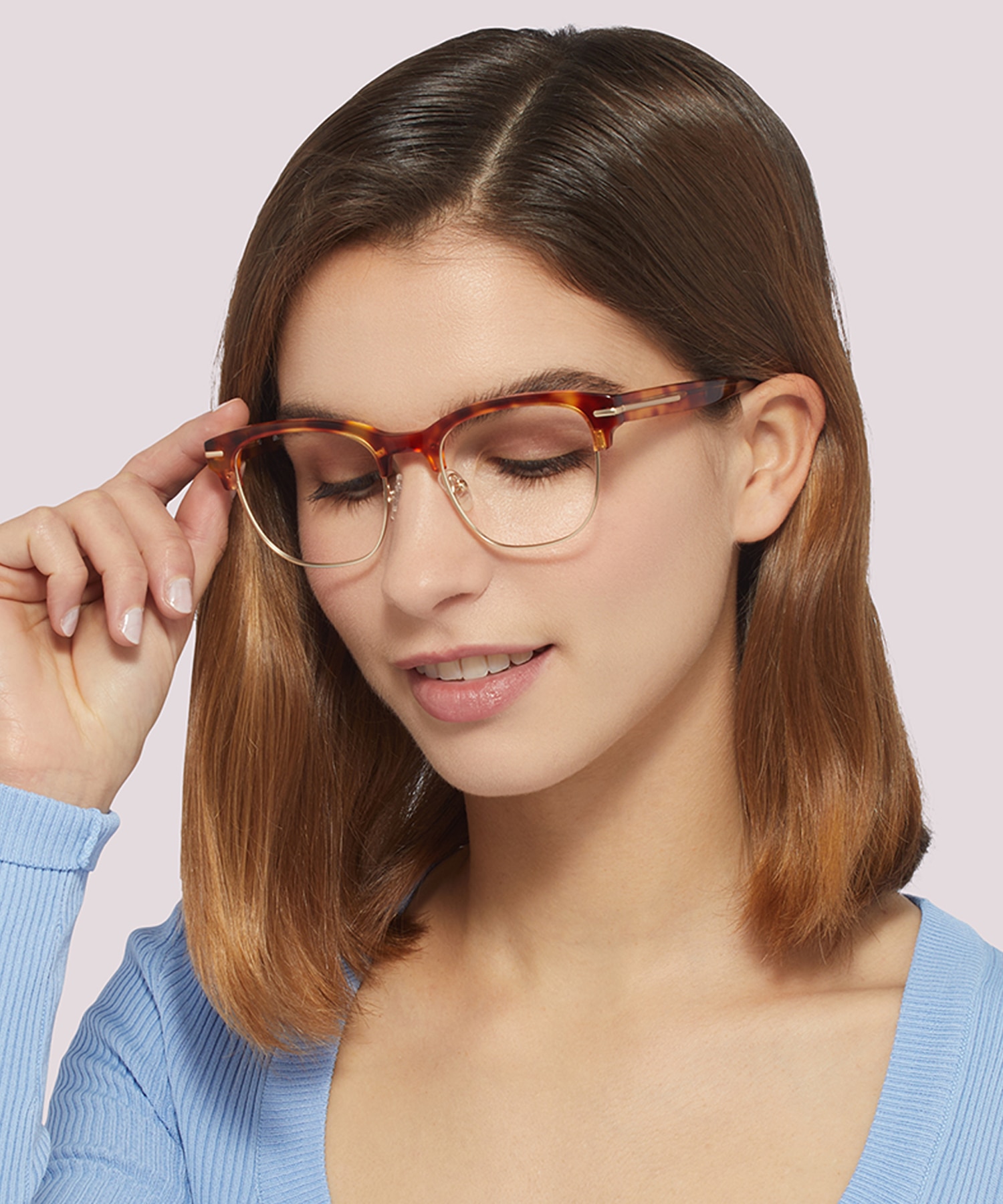 Greenford Honey Havana MetalEyeglass Frames for Women for Glasses Direct