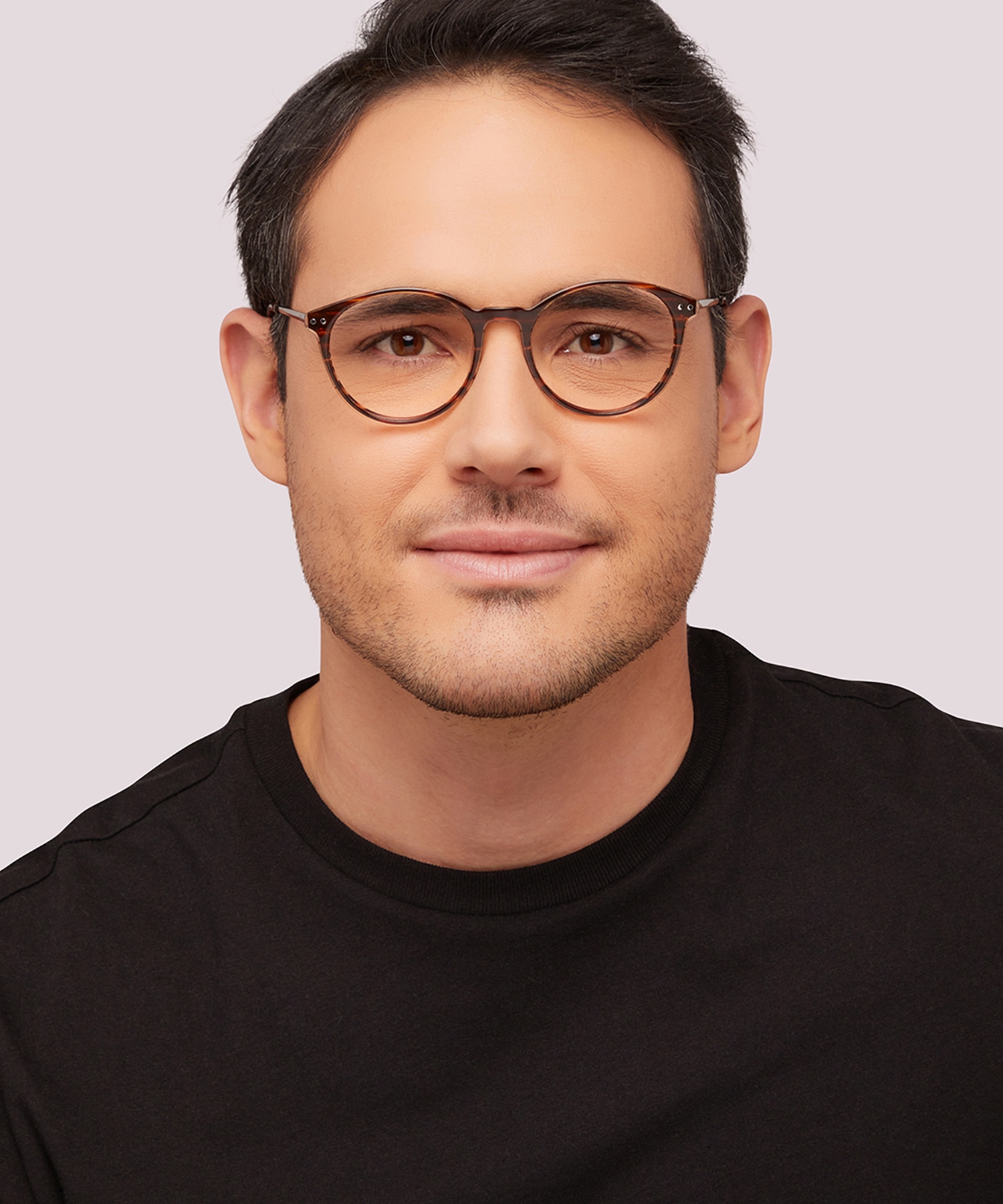 Fitzroy BN Brown MetalEyeglass Frames for Men for Glasses Direct