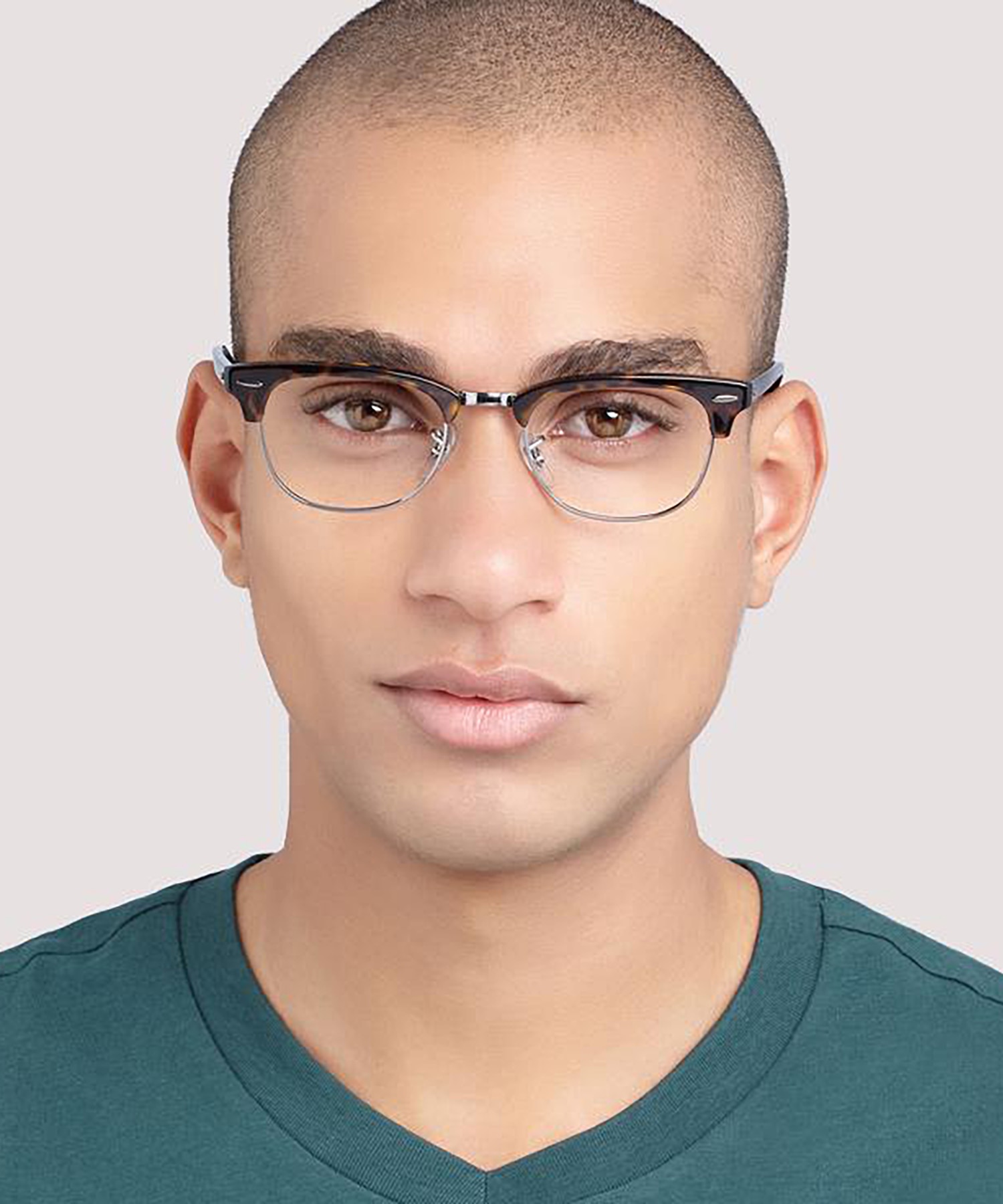 Clubmaster Optics Dark Havana AcetateEyeglass Frames for Men for Glasses Direct