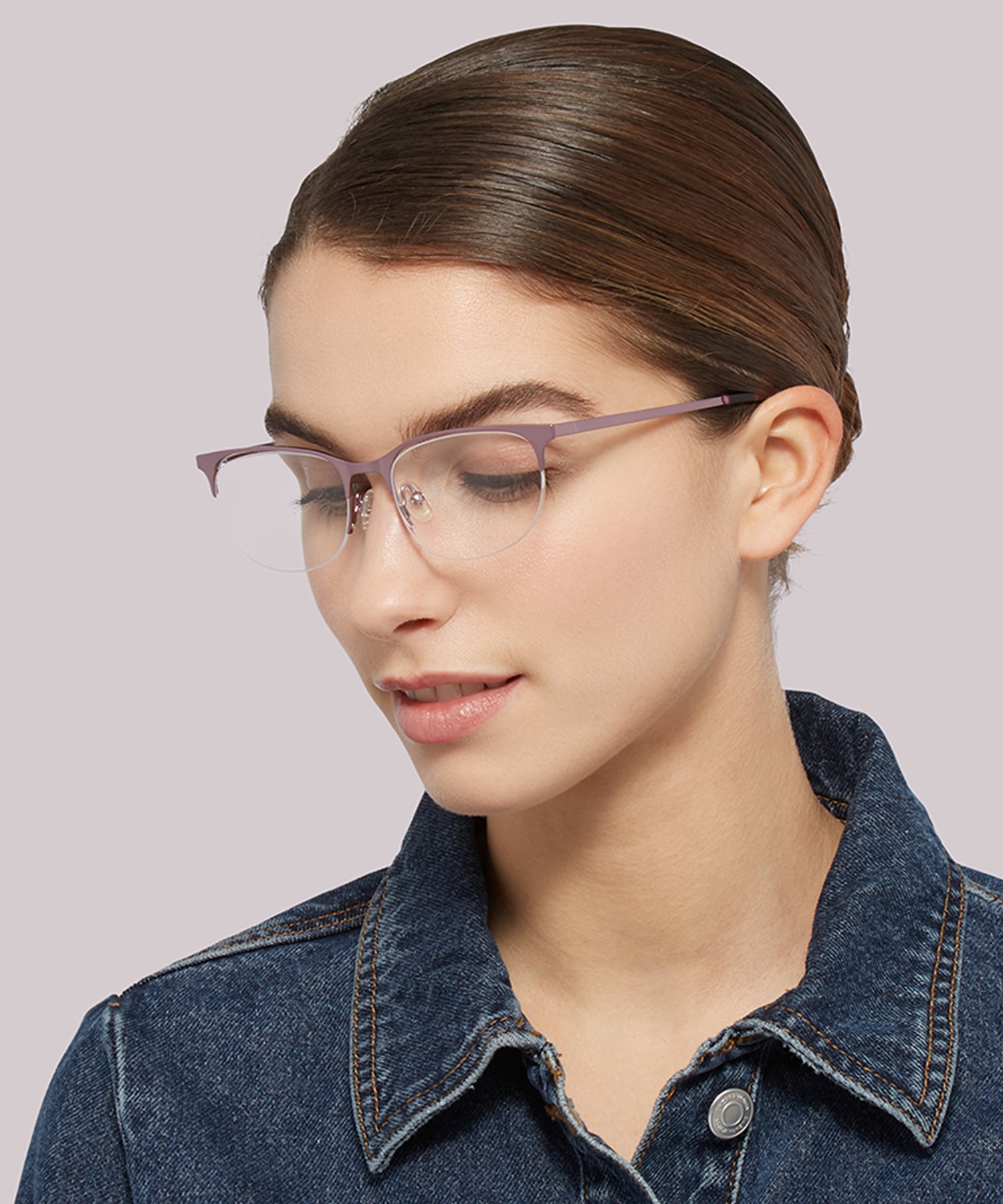 Gwen Matte Pink MetalEyeglass Frames for Women for Glasses Direct