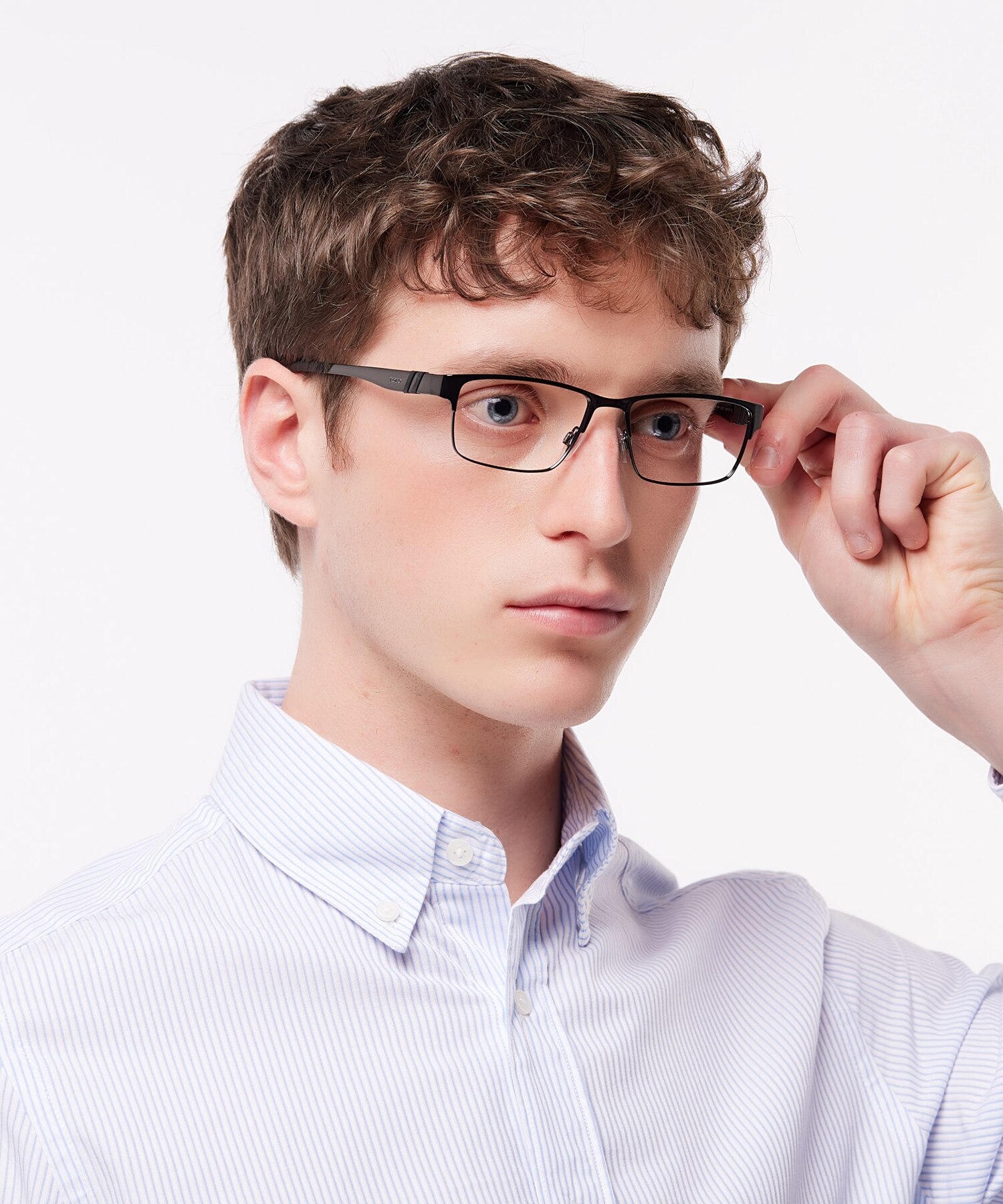 PH1147 Shiny Dark Gunmetal MetalEyeglass Frames for Men for Glasses Direct