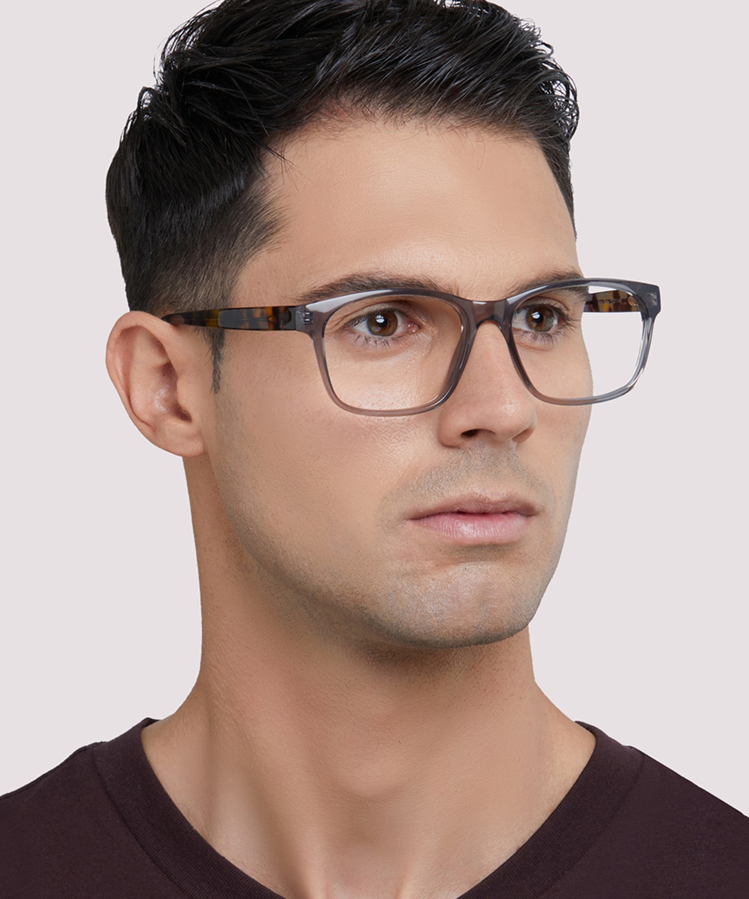 Aero Grey AcetateEyeglass Frames for Men for Glasses Direct