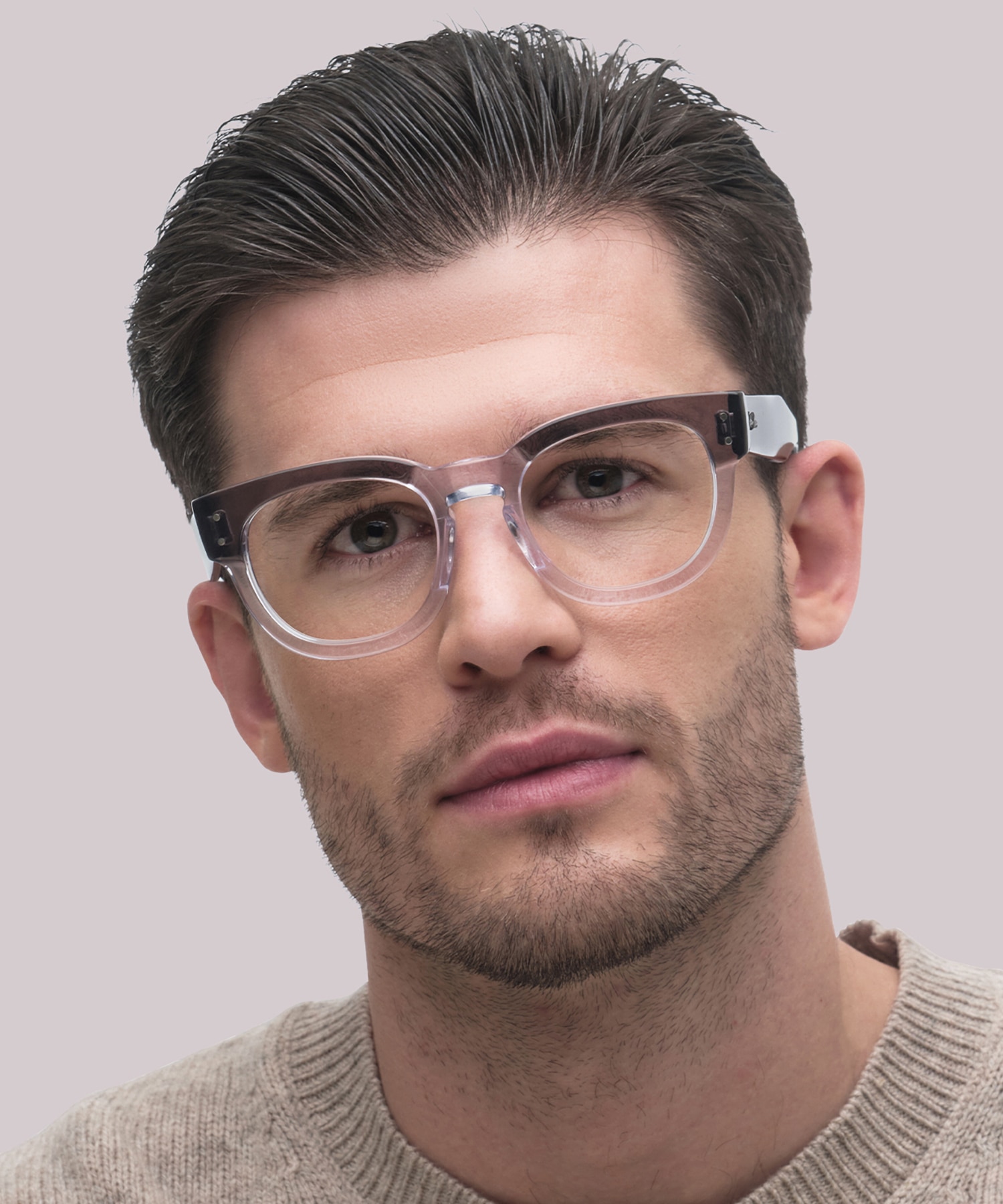 Mega Hawkeye Optics Grey On Transparent AcetateEyeglass Frames for Men for Glasses Direct
