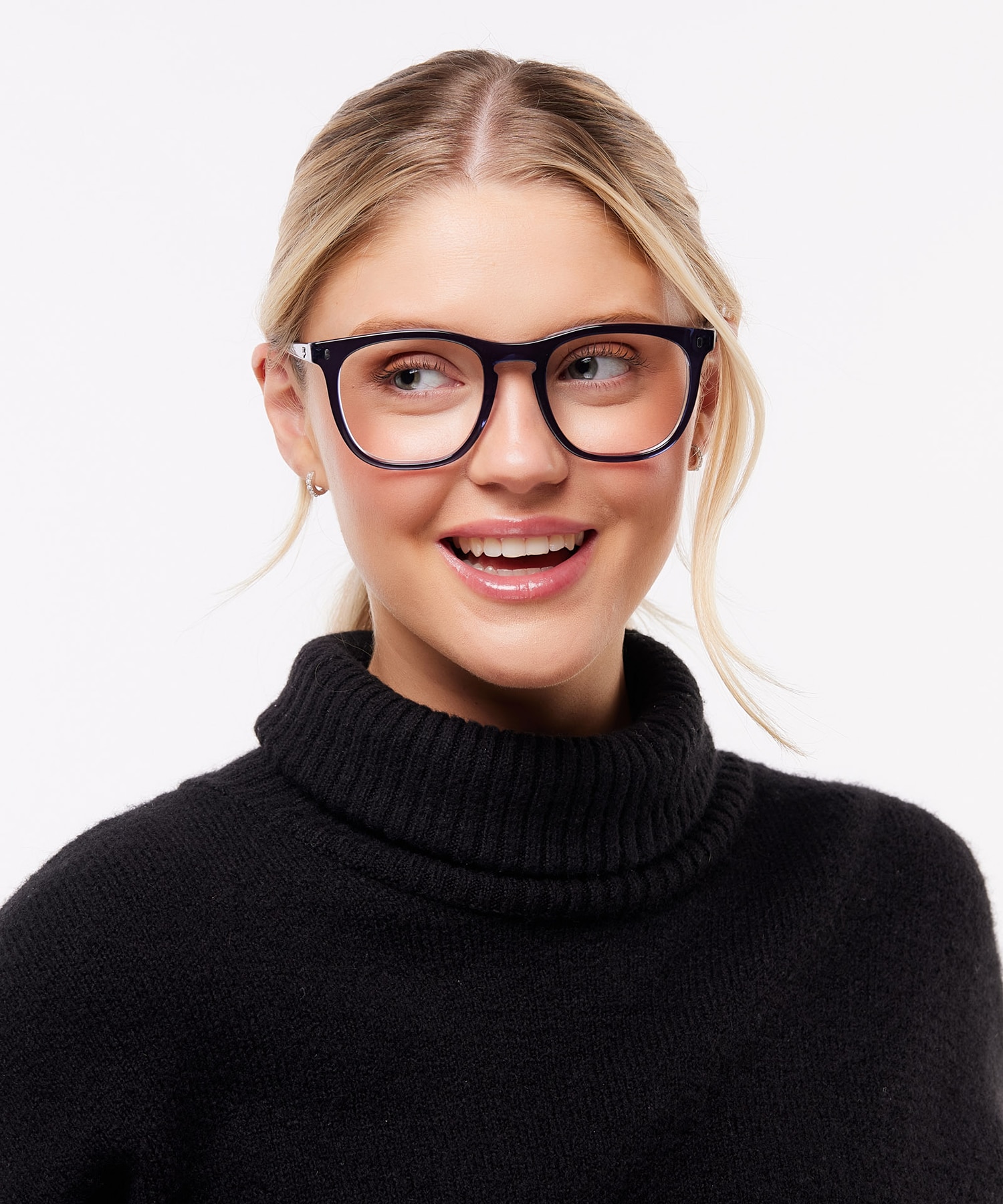 RB2210V Blue On Transparent Blue AcetateEyeglass Frames for Women for Glasses Direct