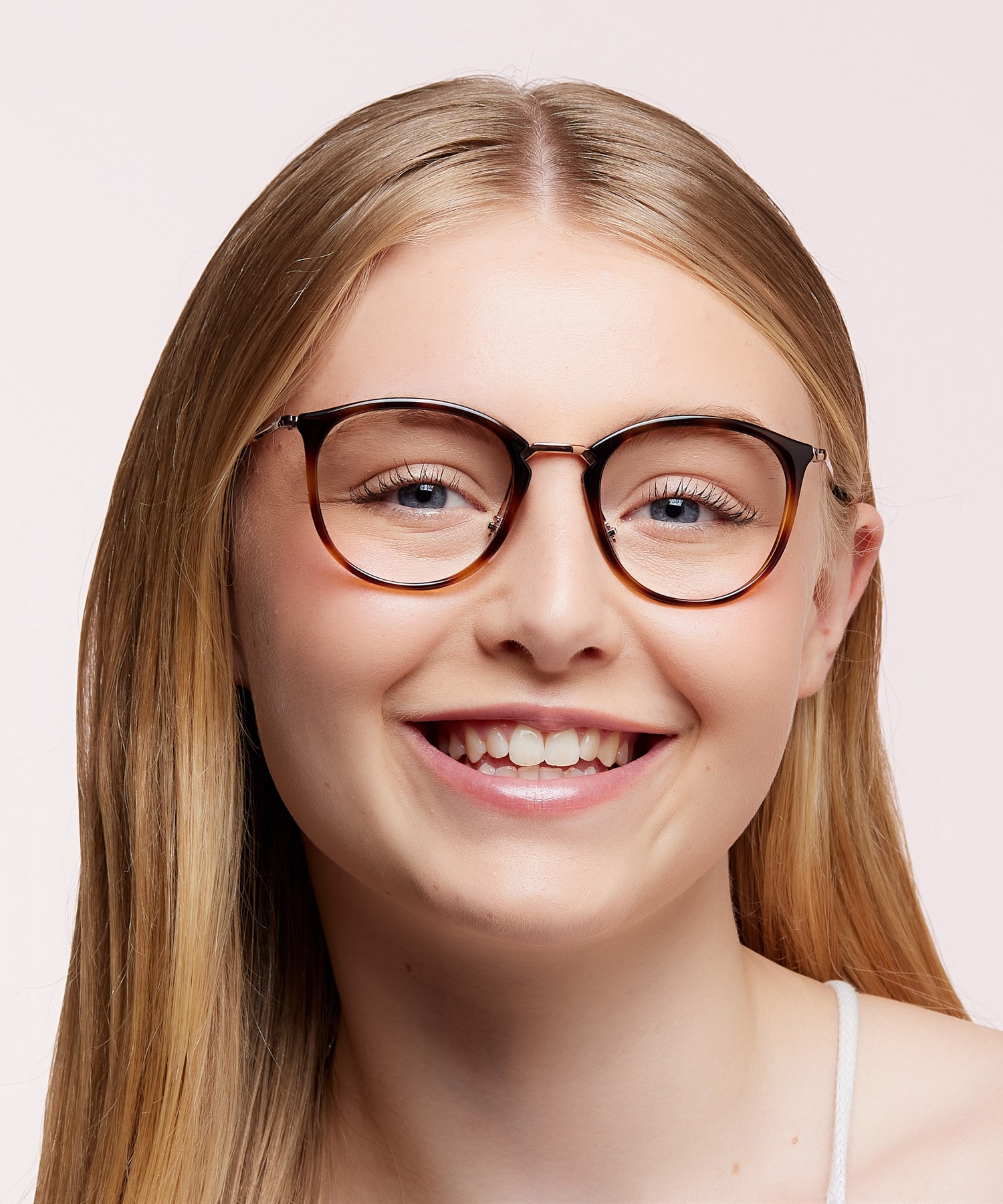 RB7140 Optics Striped Havana PlasticEyeglass Frames for Women for Glasses Direct