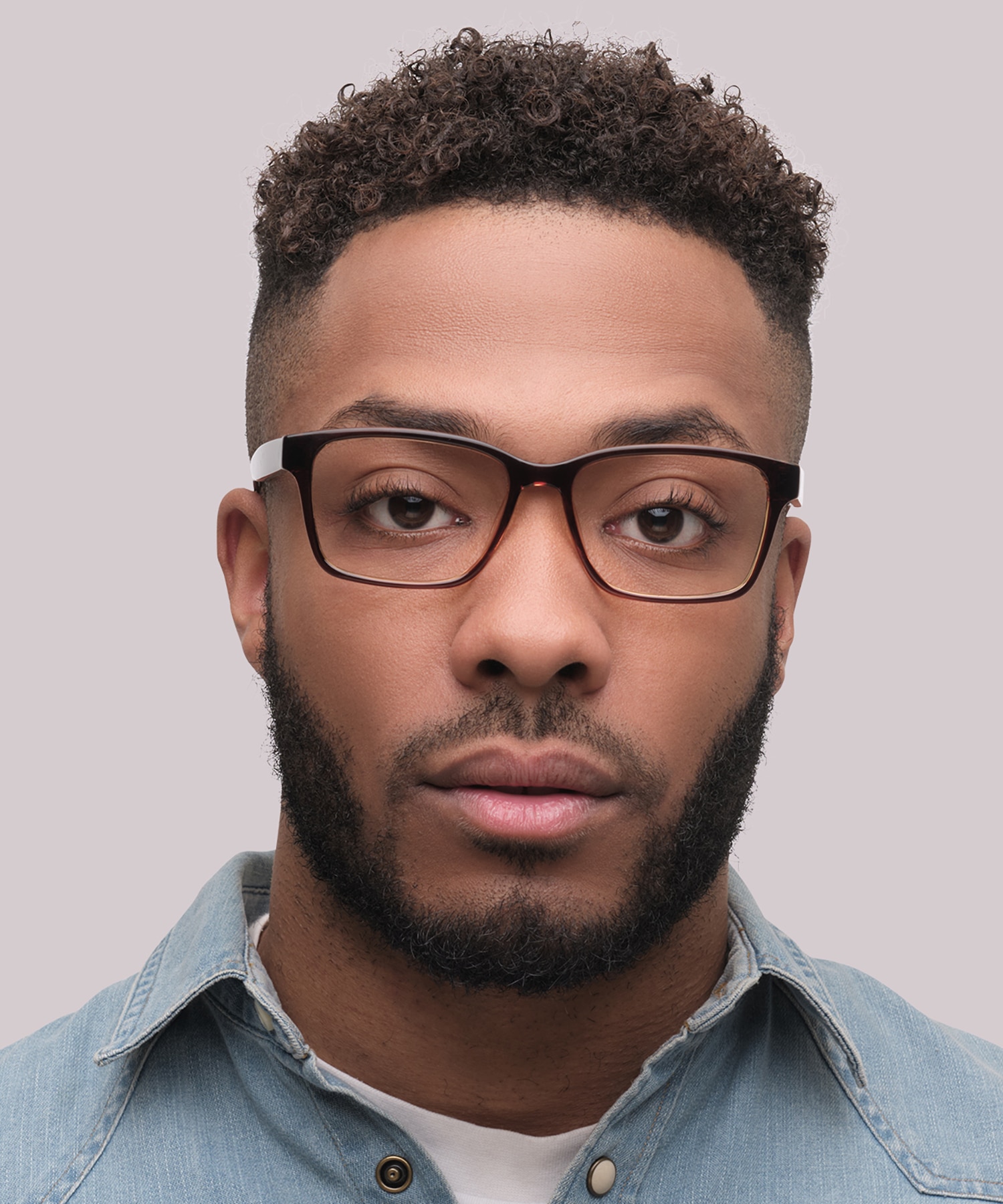 Harry Bi Layer Brown PlasticEyeglass Frames for Men for Glasses Direct