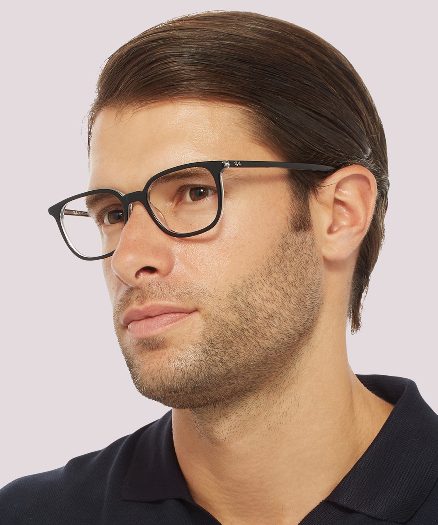 RB5406 Black On Transparent AcetateEyeglass Frames for Men for Glasses Direct