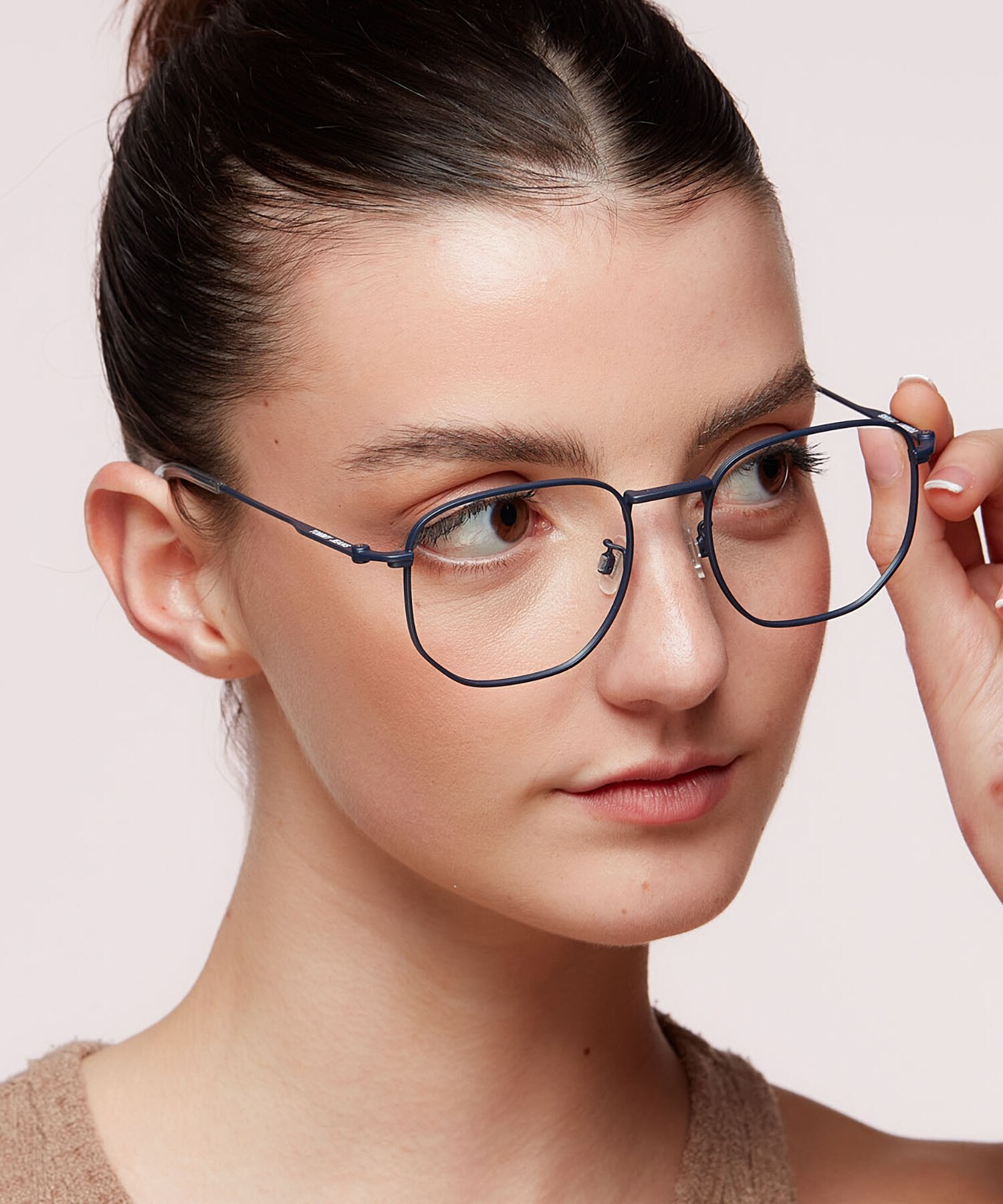 TJ 0076 Blue MetalEyeglass Frames for Women for Glasses Direct