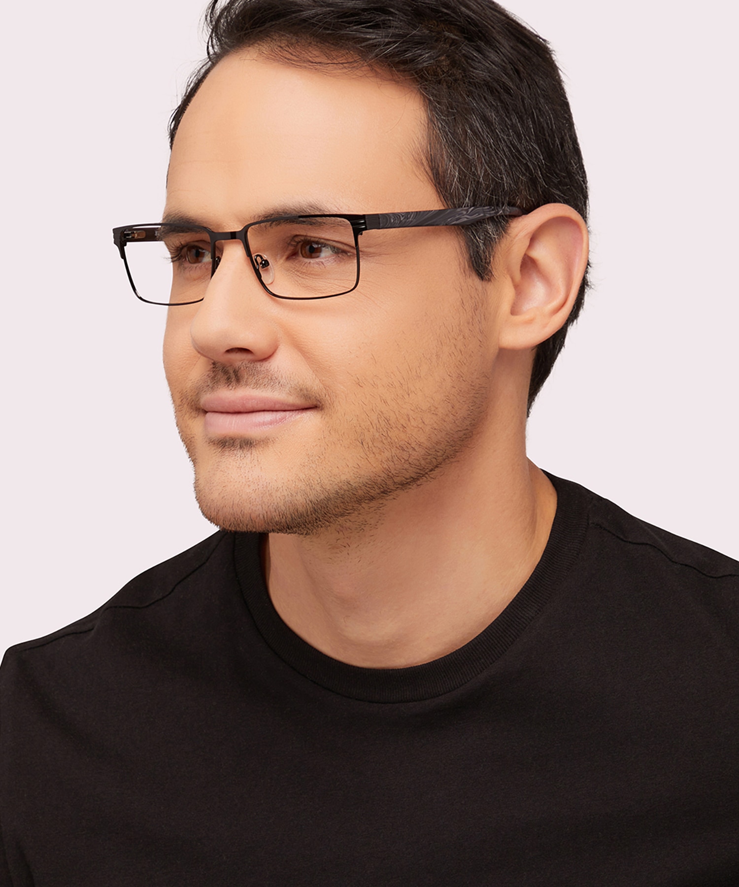 Brook BN Black PlasticEyeglass Frames for Men for Glasses Direct
