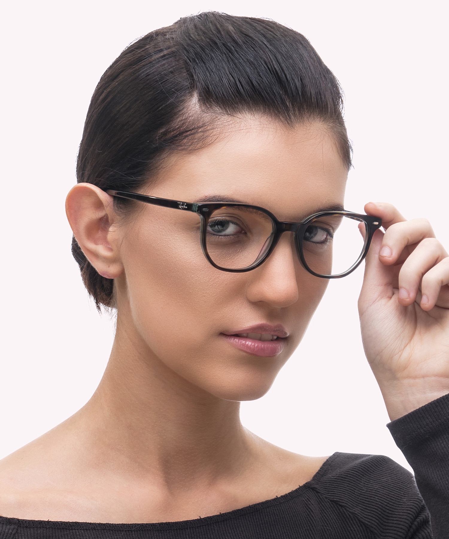 RB5397 Havana On Transparent Green AcetateEyeglass Frames for Women for Glasses Direct