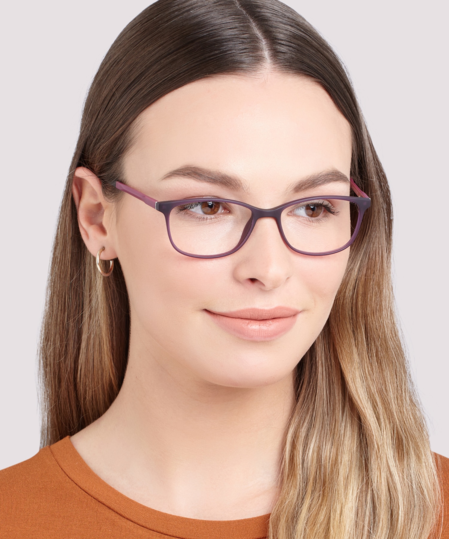 Elaine Purple PlasticEyeglass Frames for Women for Glasses Direct