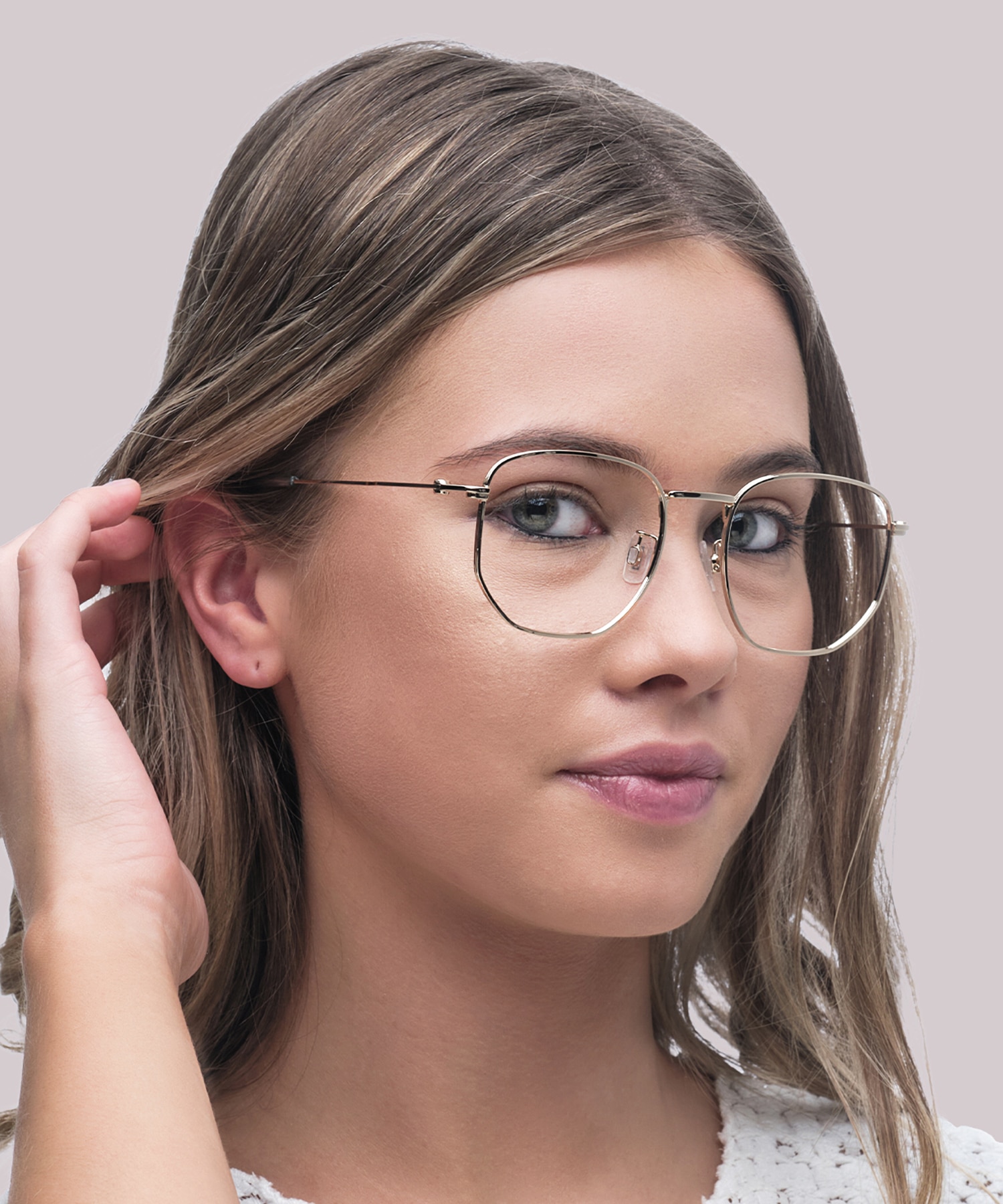 TJ 0076 Gold MetalEyeglass Frames for Women for Glasses Direct