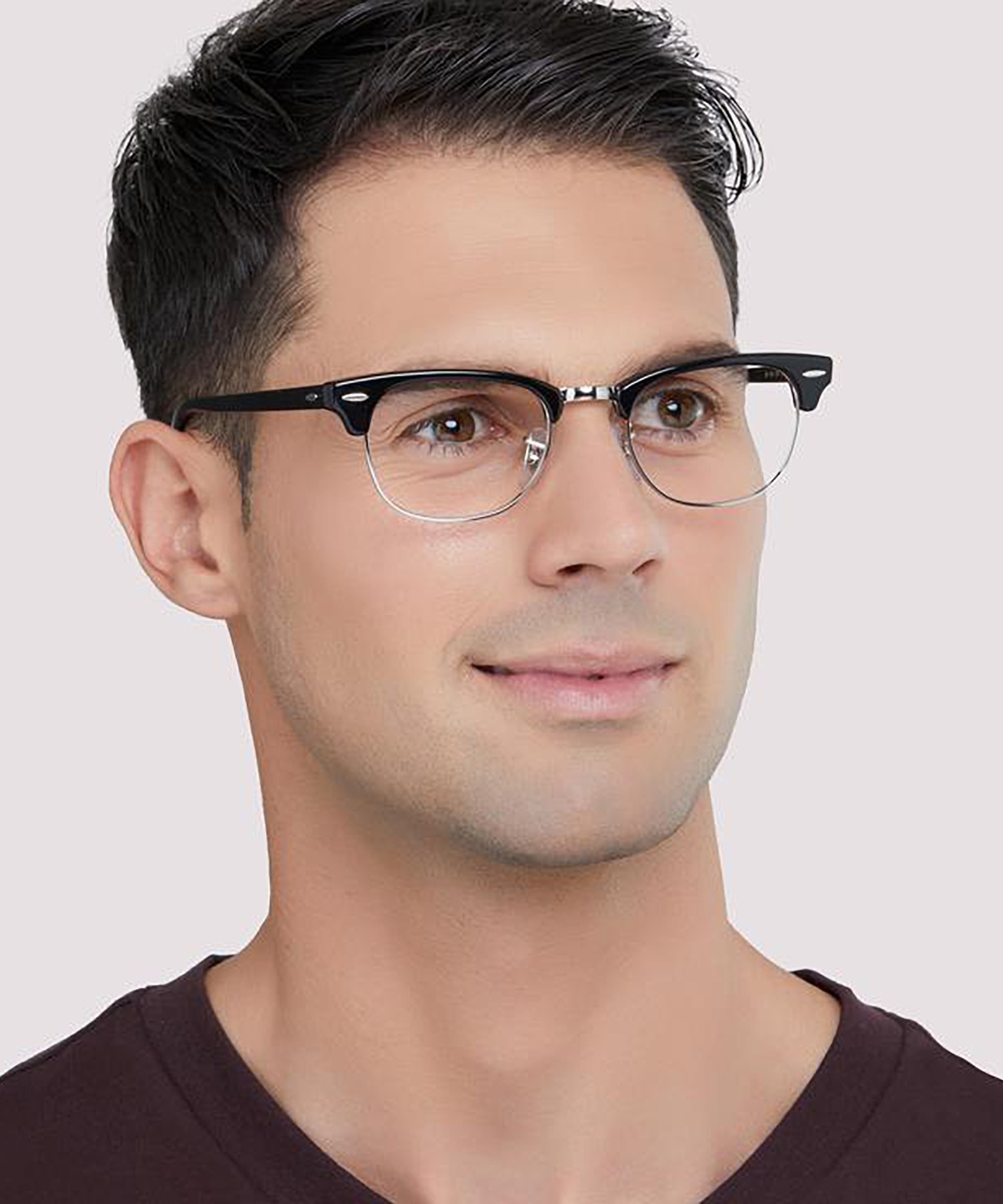 RB5154 Black On Silver AcetateEyeglass Frames for Men for Glasses Direct