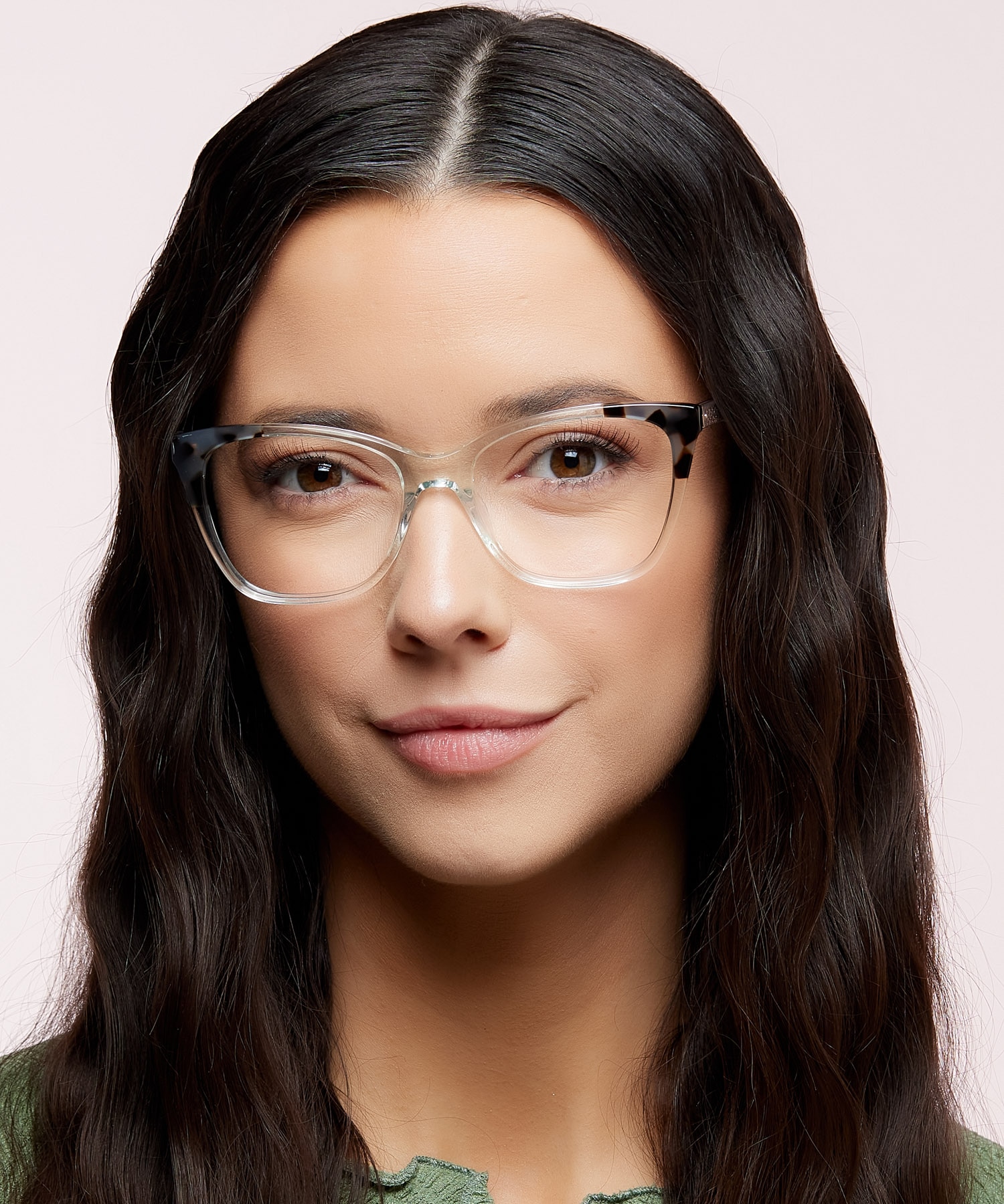 Clio/G Tortoise Green AcetateEyeglass Frames for Women for Glasses Direct