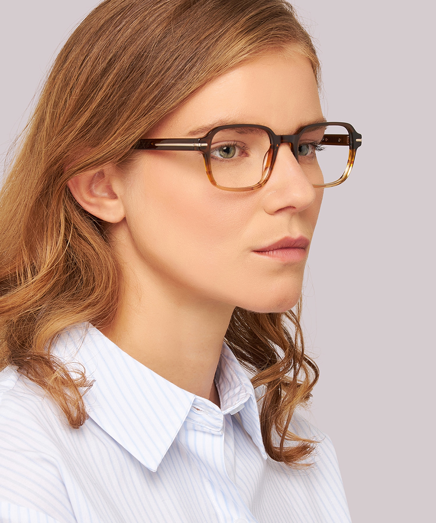 Dollis Shiny Gradient Brown AcetateEyeglass Frames for Women for Glasses Direct