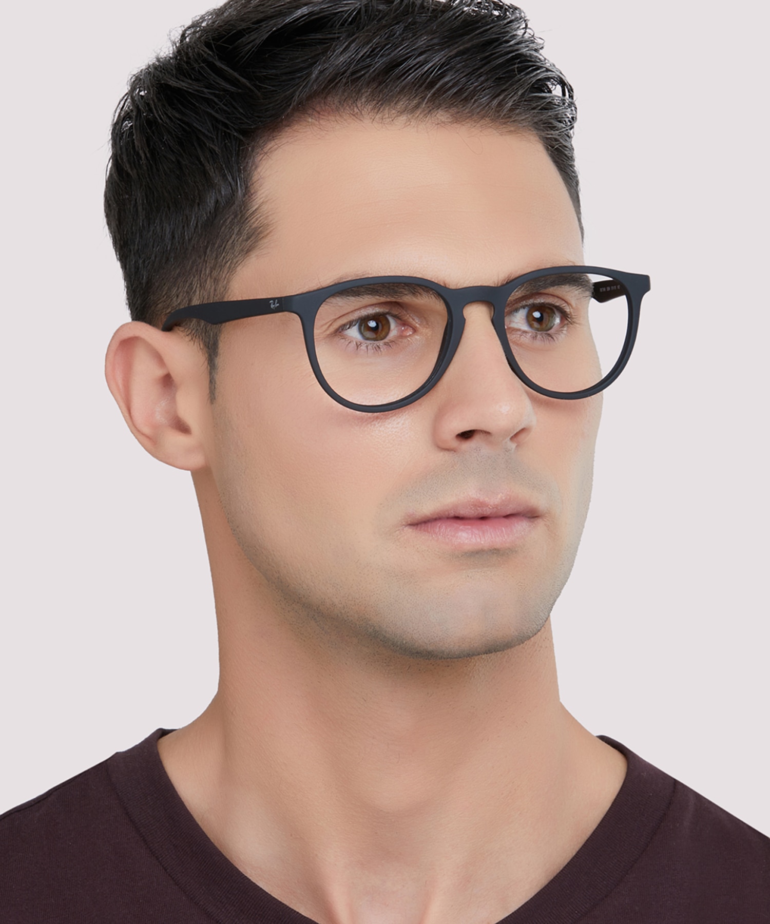 RB7046 Rubber Black PlasticEyeglass Frames for Men for Glasses Direct