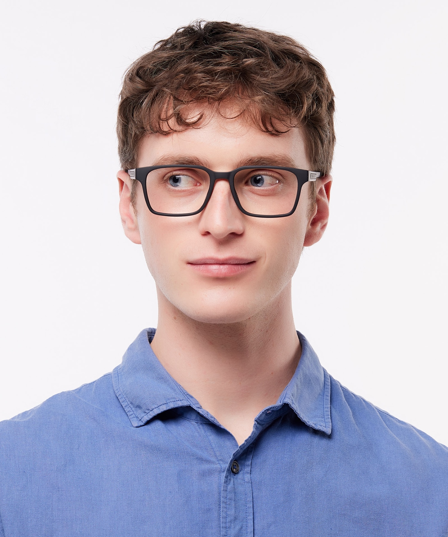 TH 2093 Black PlasticEyeglass Frames for Men for Glasses Direct