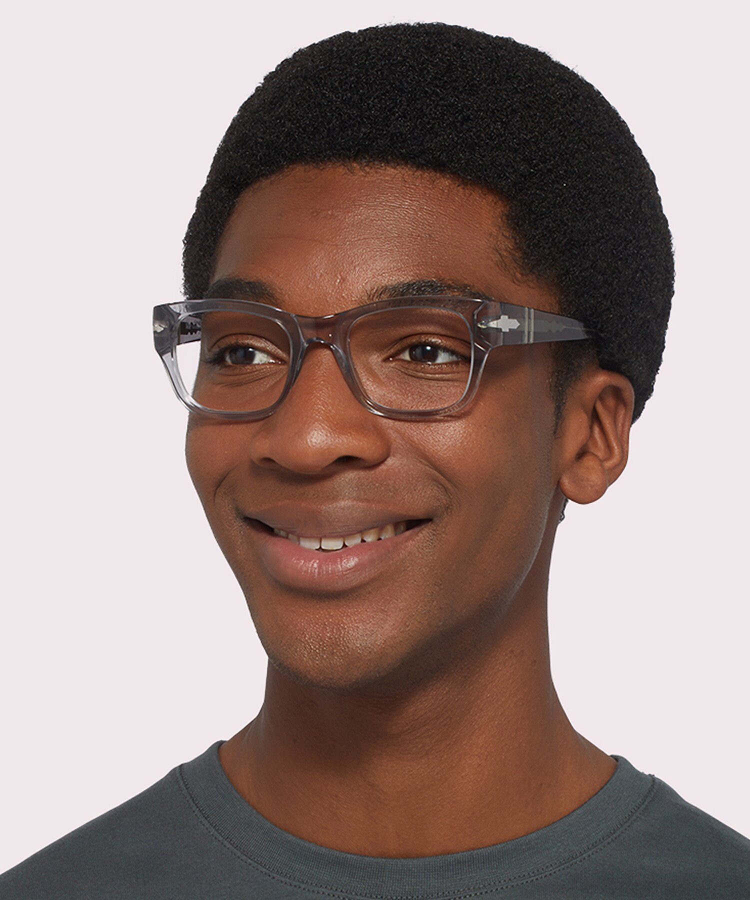 PO3297V Transparent Grey AcetateEyeglass Frames for Men for Glasses Direct