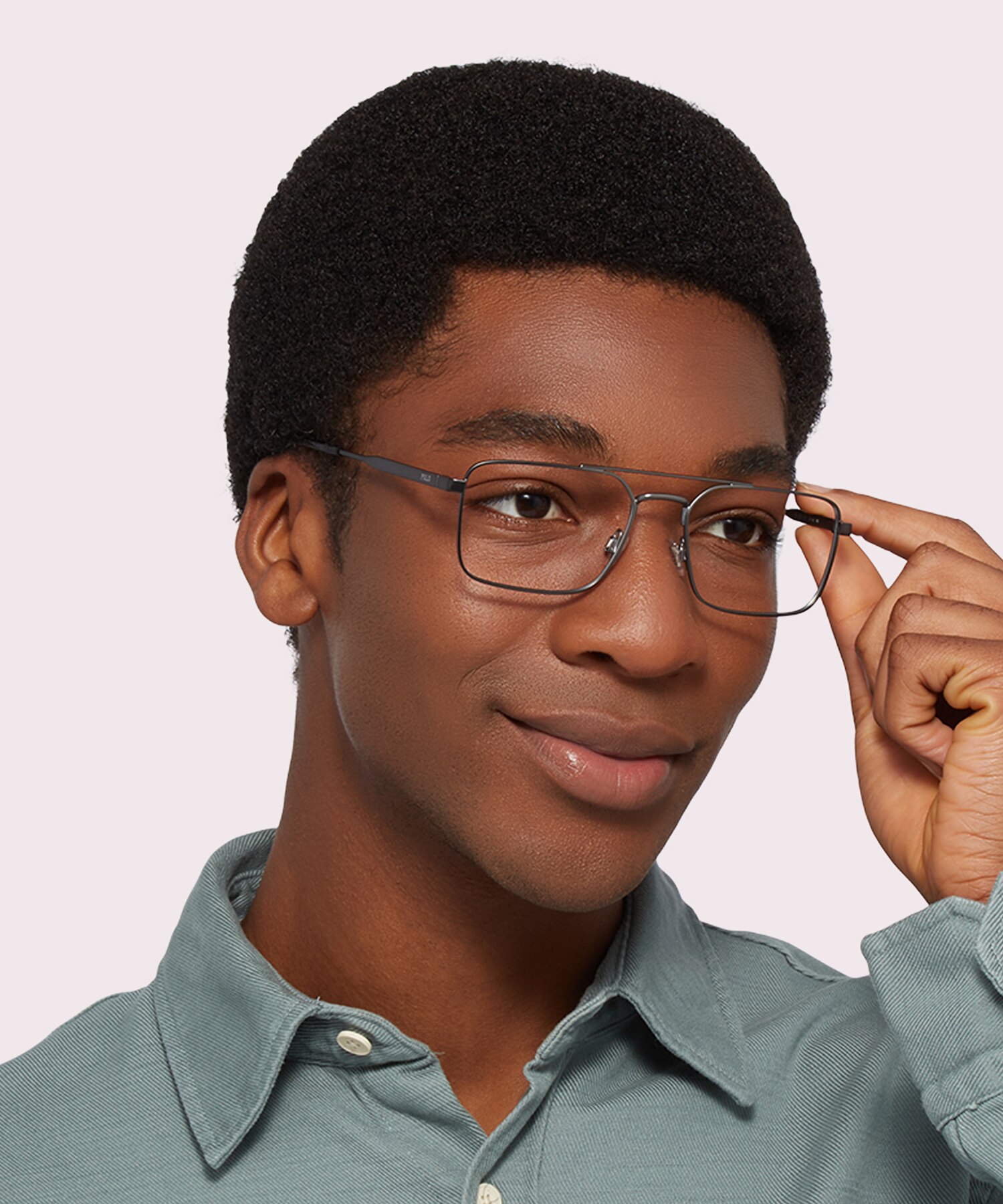 PH1216 Semishiny Dark Gunmetal MetalEyeglass Frames for Men for Glasses Direct