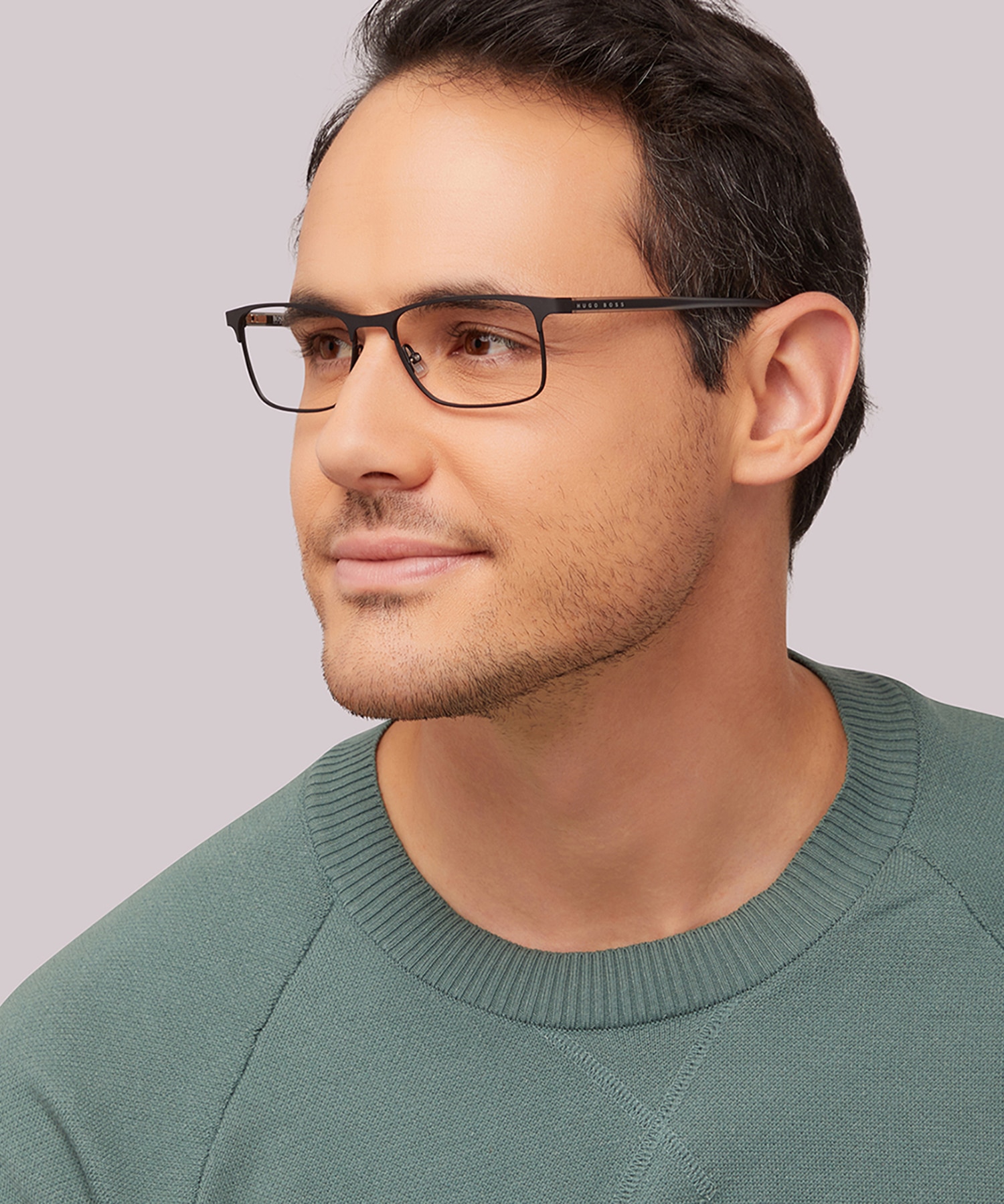Boss 0967/IT Black Silver MetalEyeglass Frames for Men for Glasses Direct
