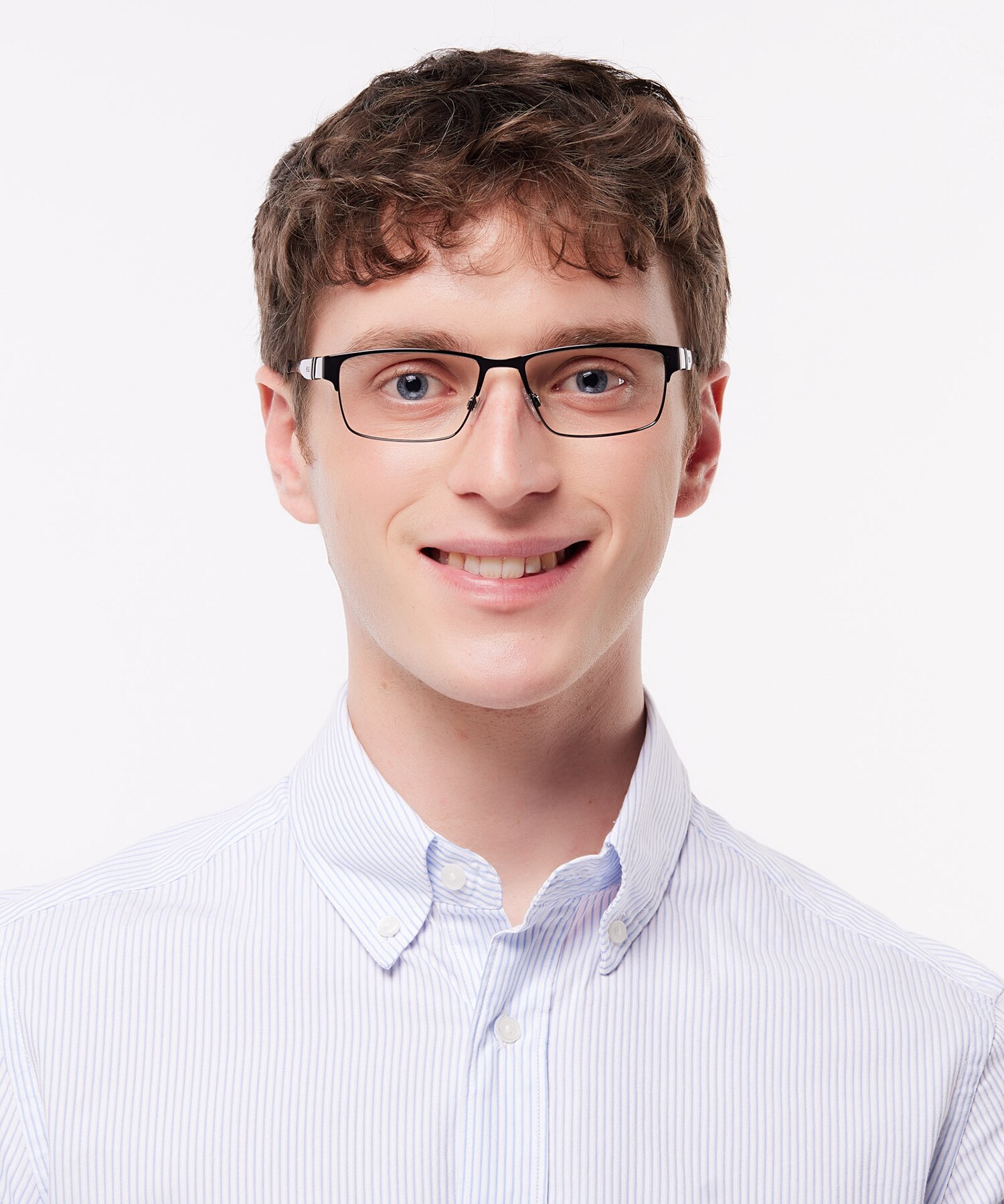 PH1147 Shiny Dark Gunmetal MetalEyeglass Frames for Men for Glasses Direct
