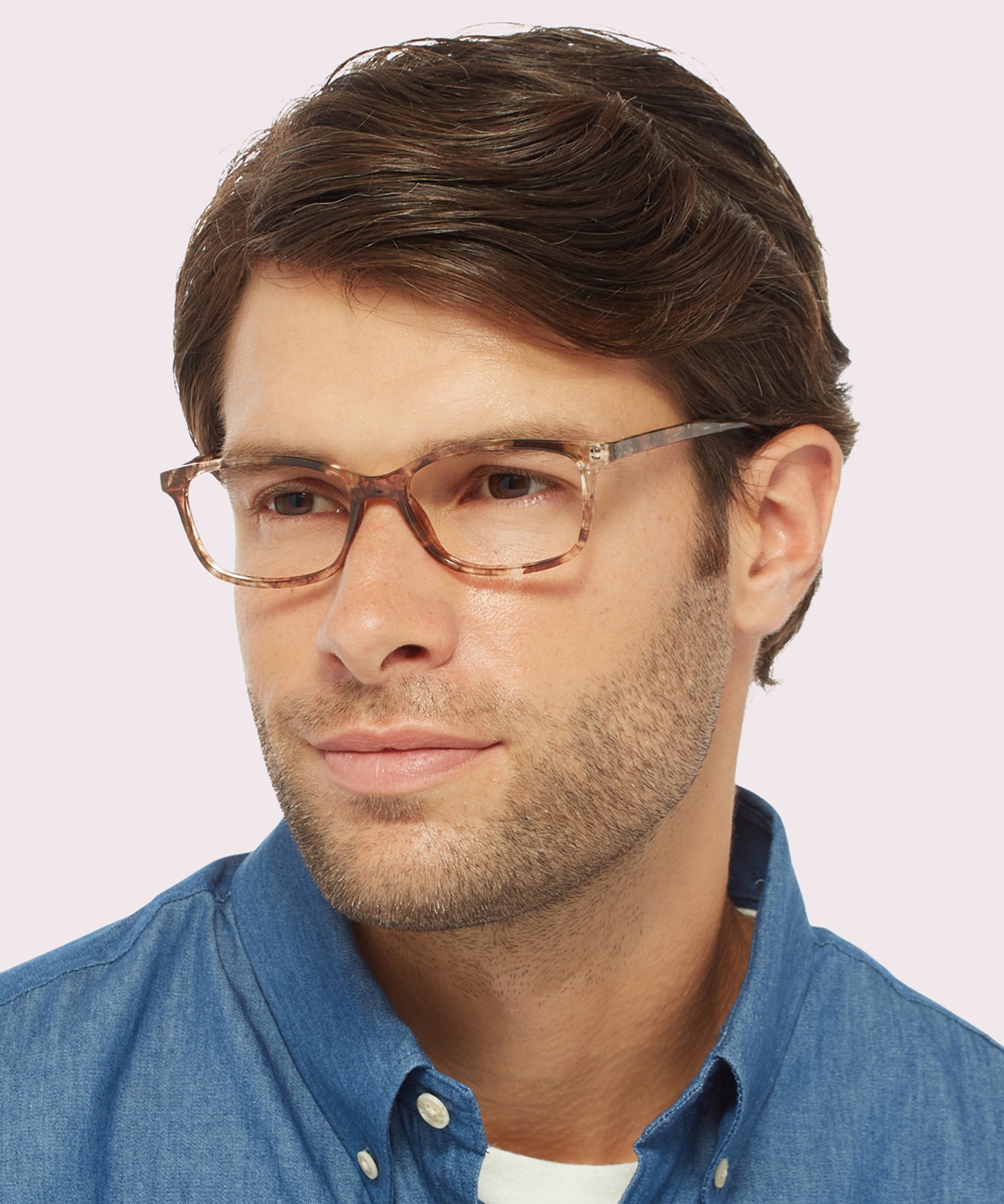 Dakari Tan Mottle PlasticEyeglass Frames for Men for Glasses Direct
