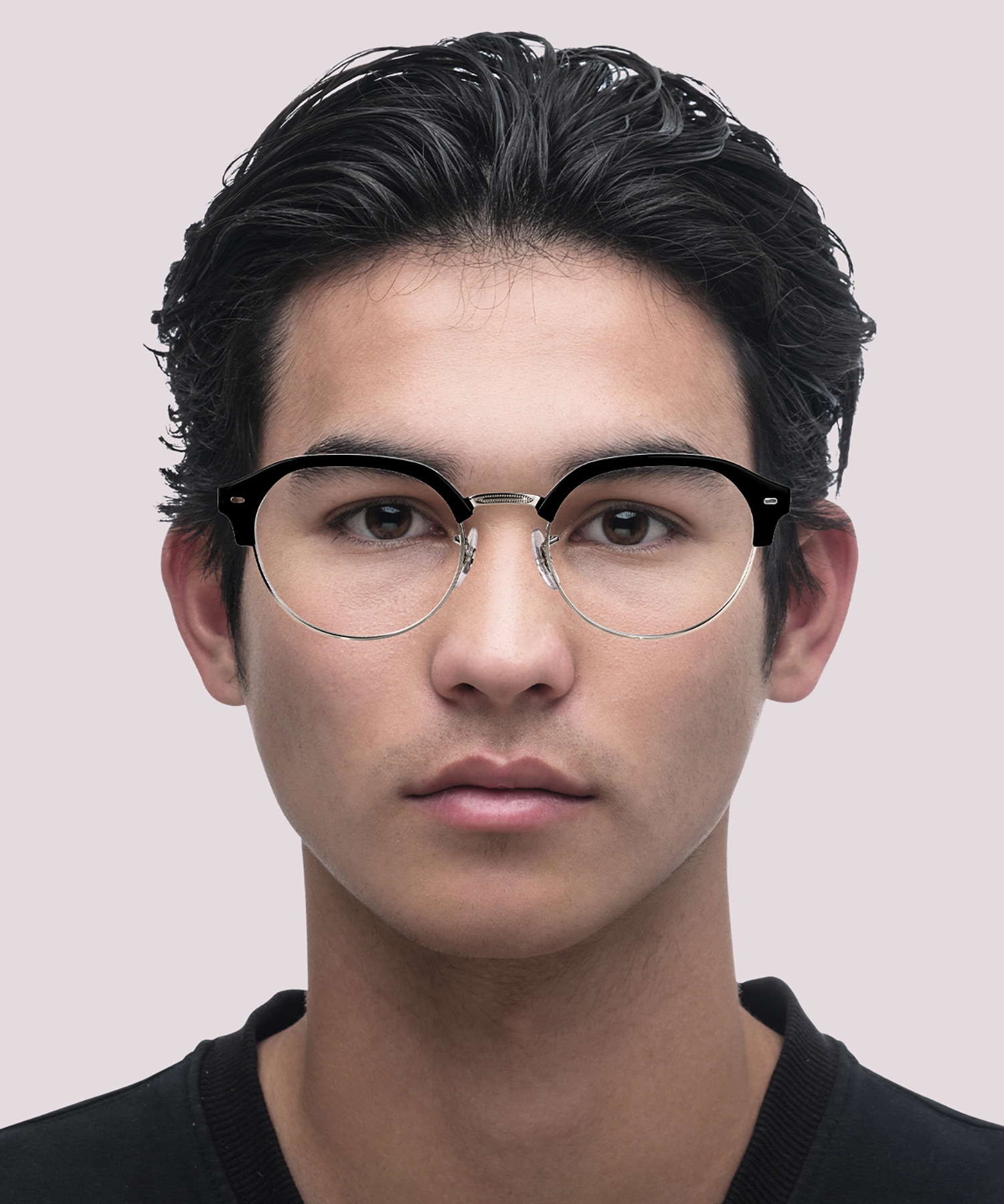 RB7229 Black On Silver PlasticEyeglass Frames for Men for Glasses Direct