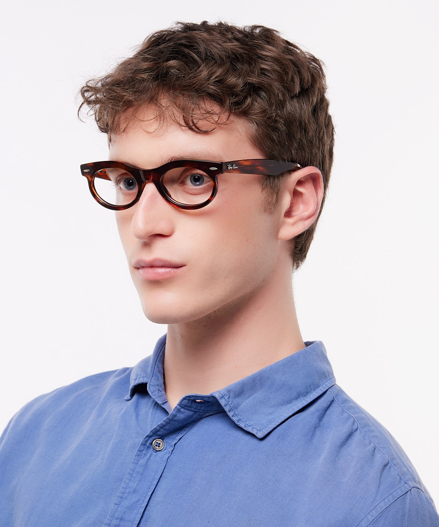 RB2242V Striped Havana PlasticEyeglass Frames for Men for Glasses Direct