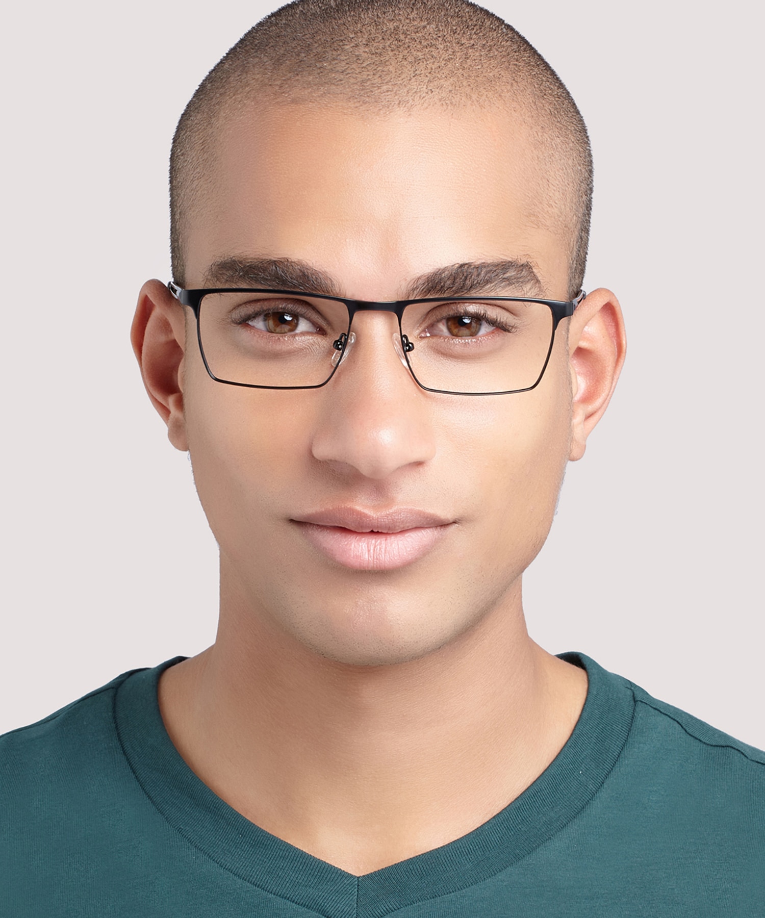 Abraham Matte Black MetalEyeglass Frames for Men for Glasses Direct